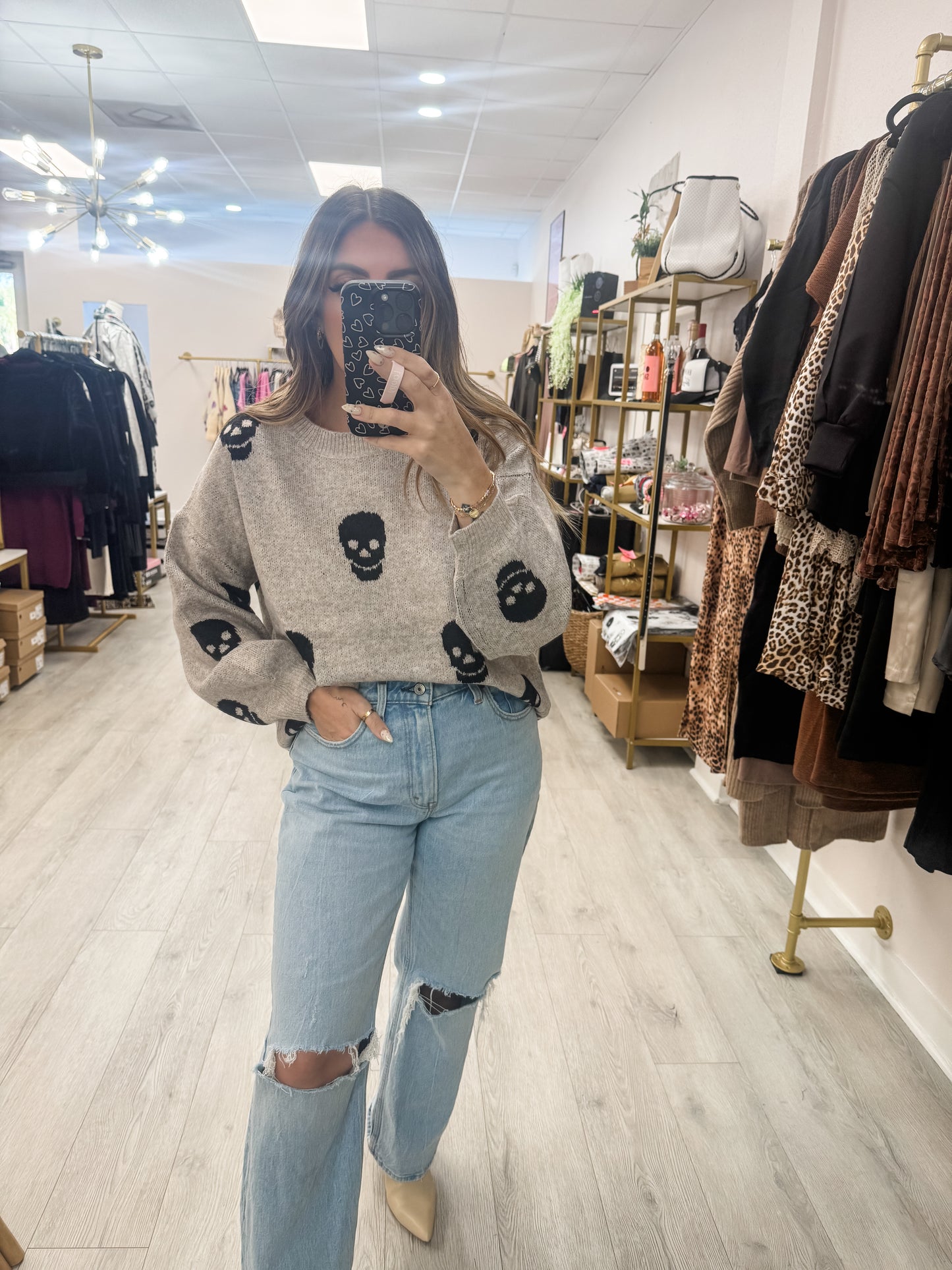 Skull Pattern Sweater