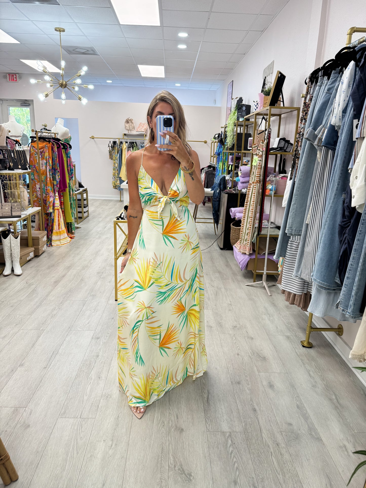 Dreamy Days Front Knot Maxi Dress