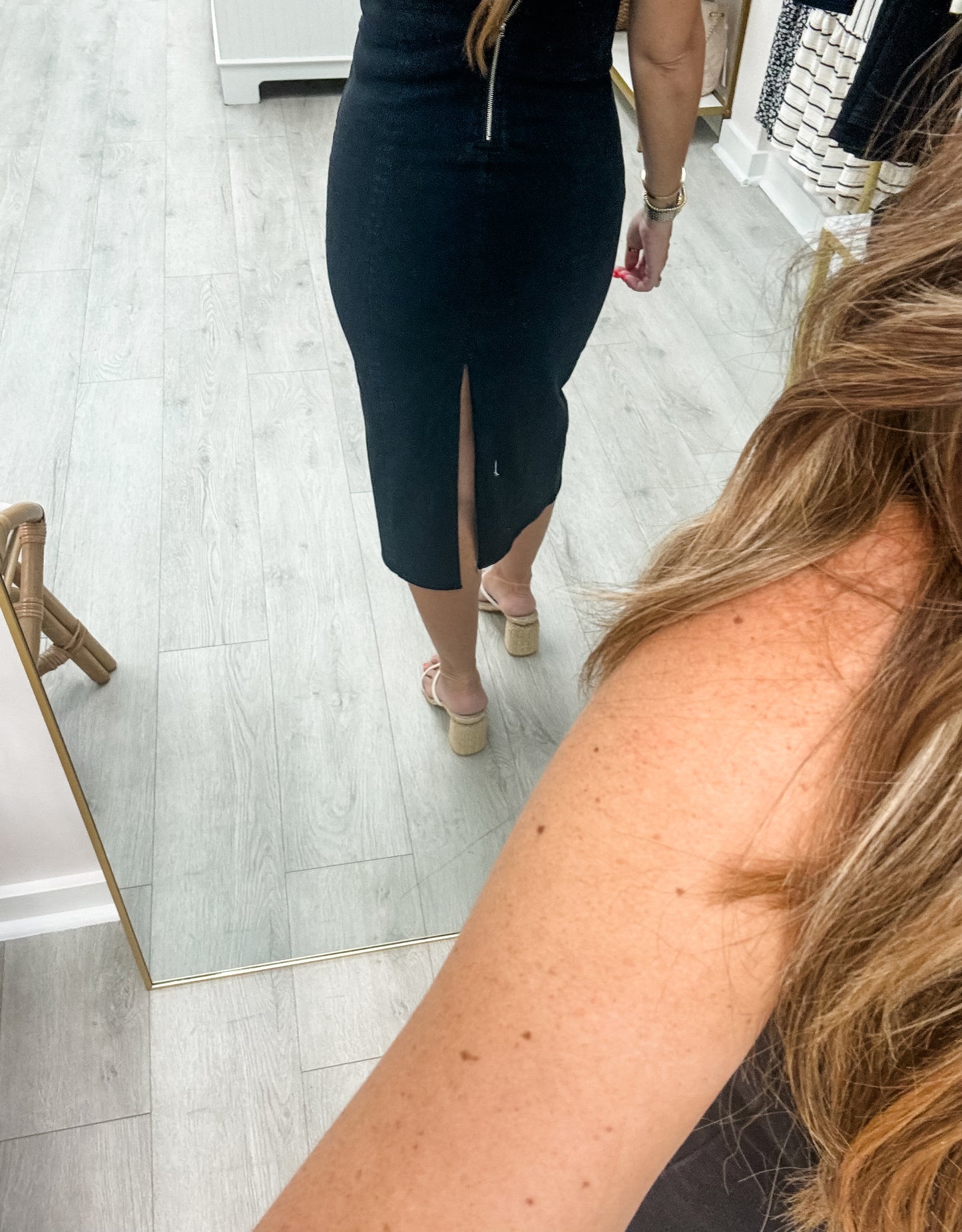 The Split Back Denim Dress