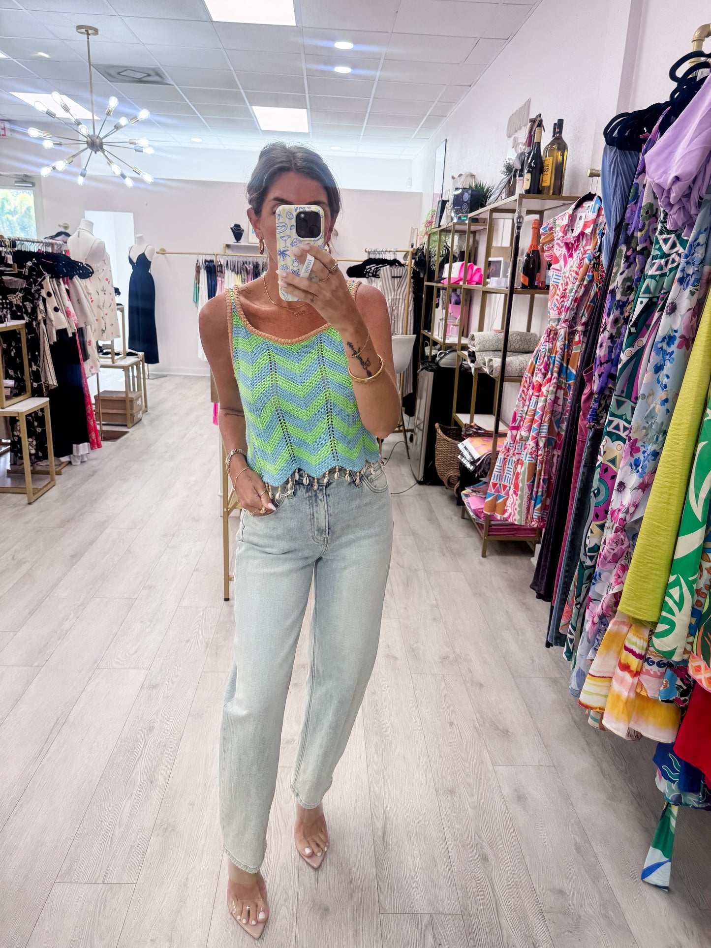 Seashell Trim Knit Top