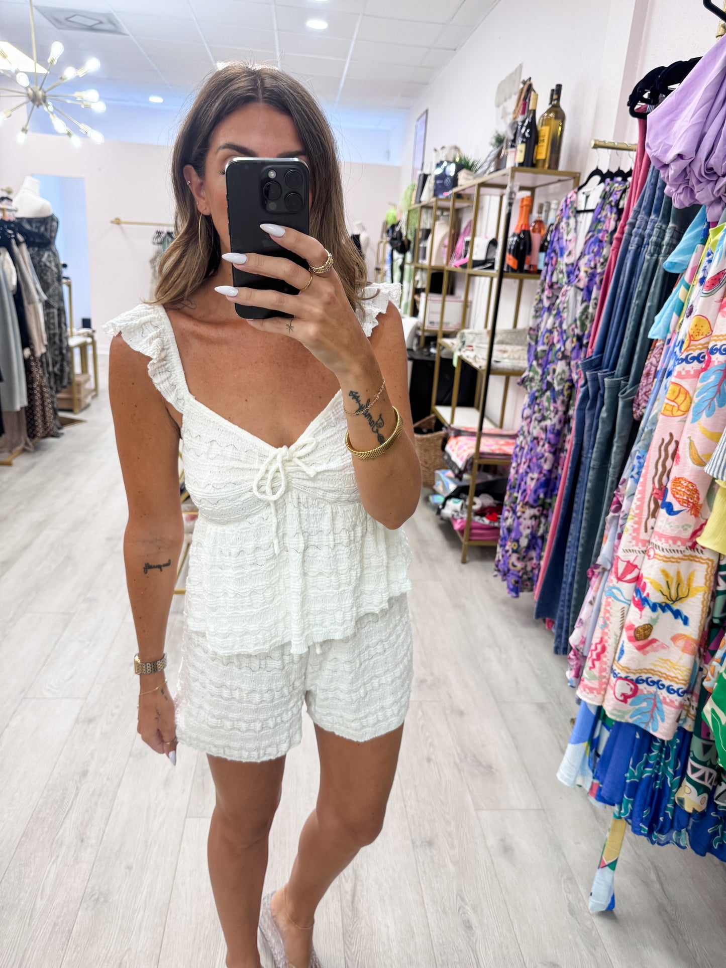White Textured Set