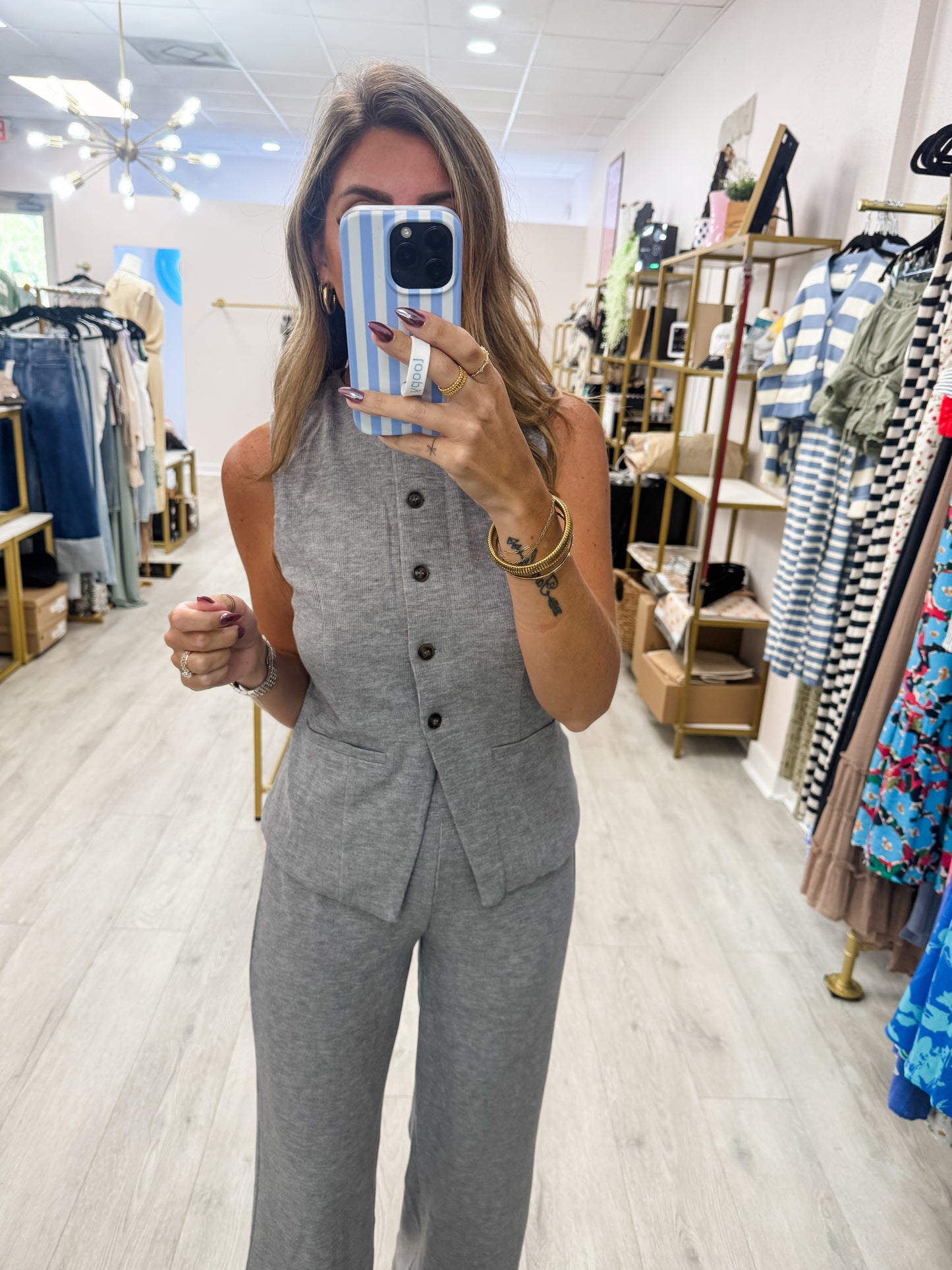 Gray Vest Set