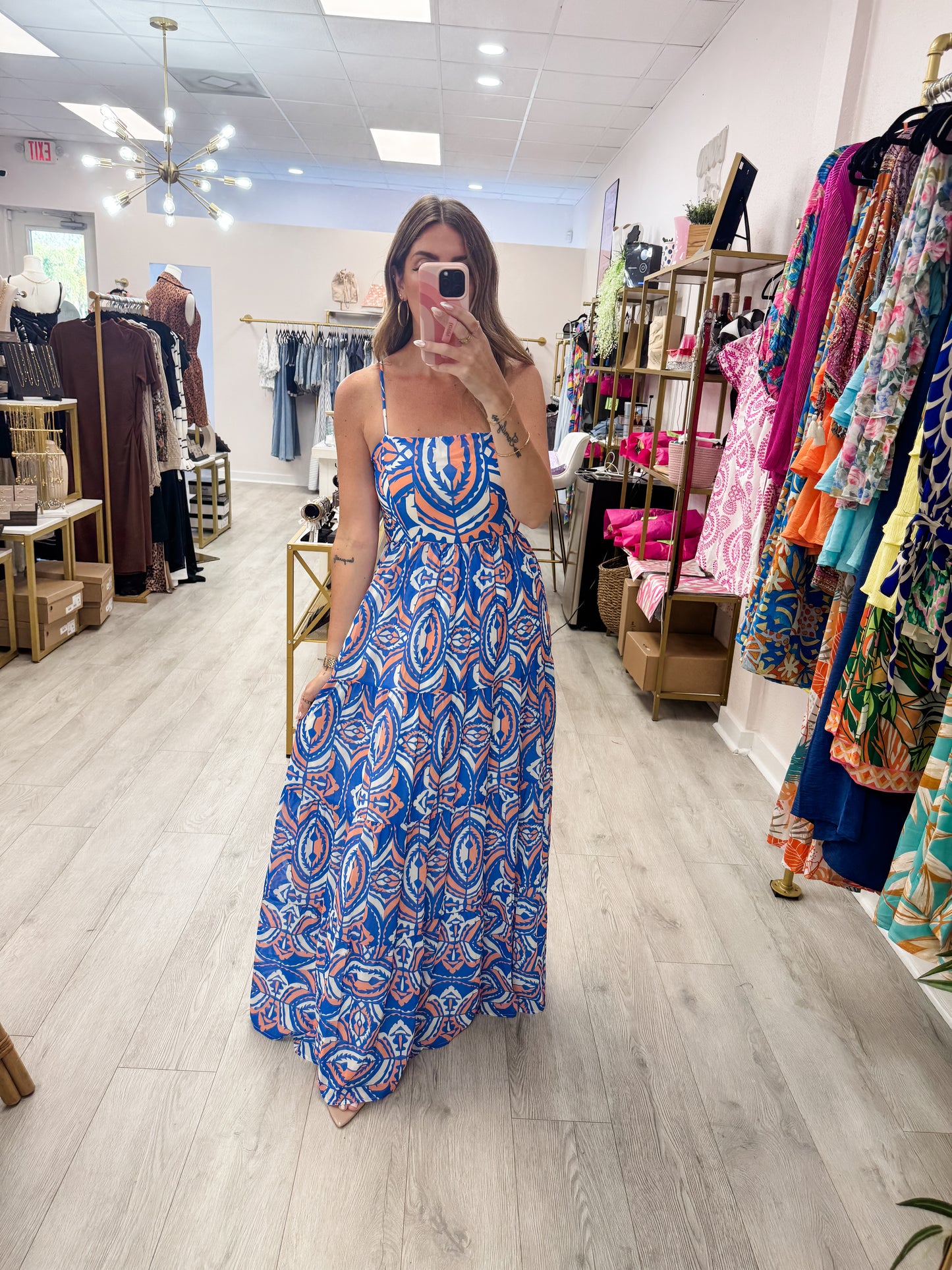 Blue Coral Maxi Dress