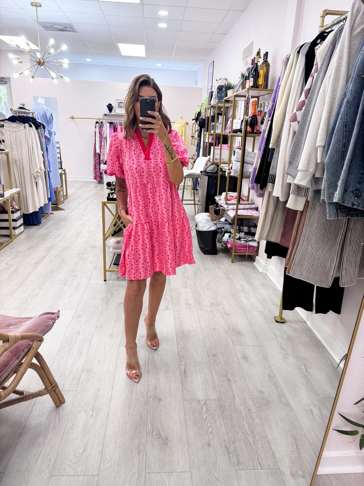 Pink Kinsley Heirloom Vine Dress