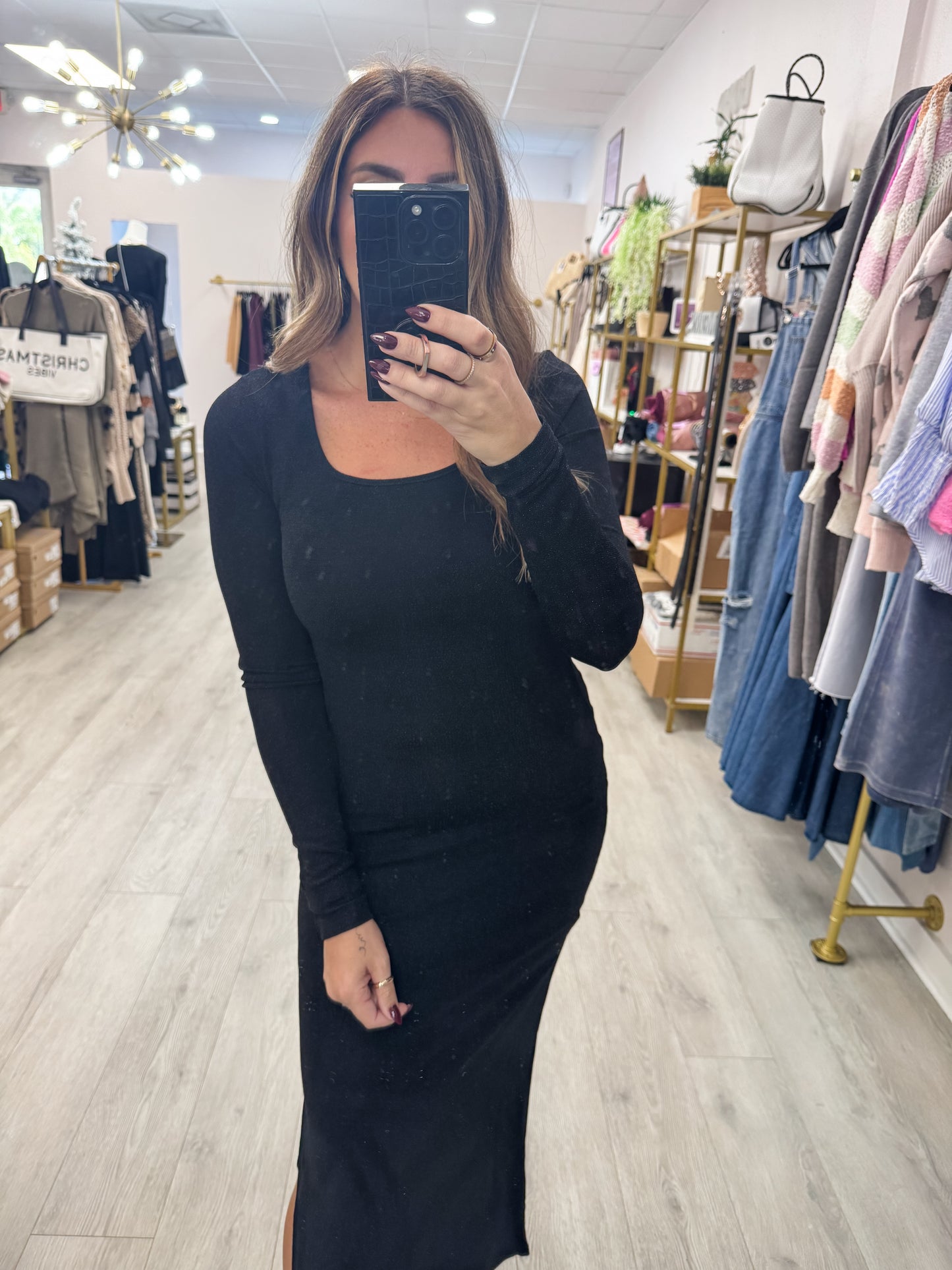 Glitter Knit Bodycon Dress