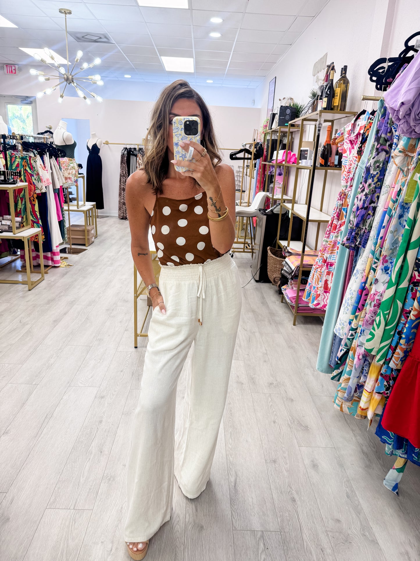 Natural Wide Leg Soft Linen Pants