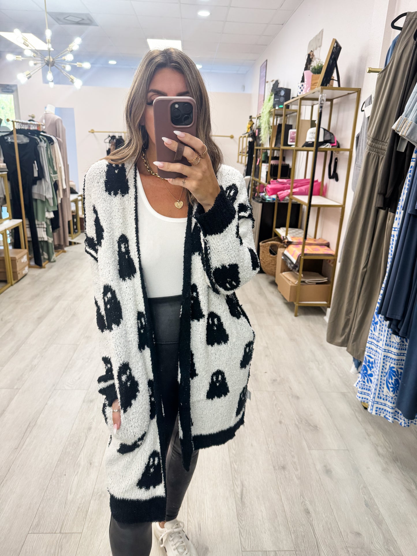 Black & White Reversible Ghost Cardigan