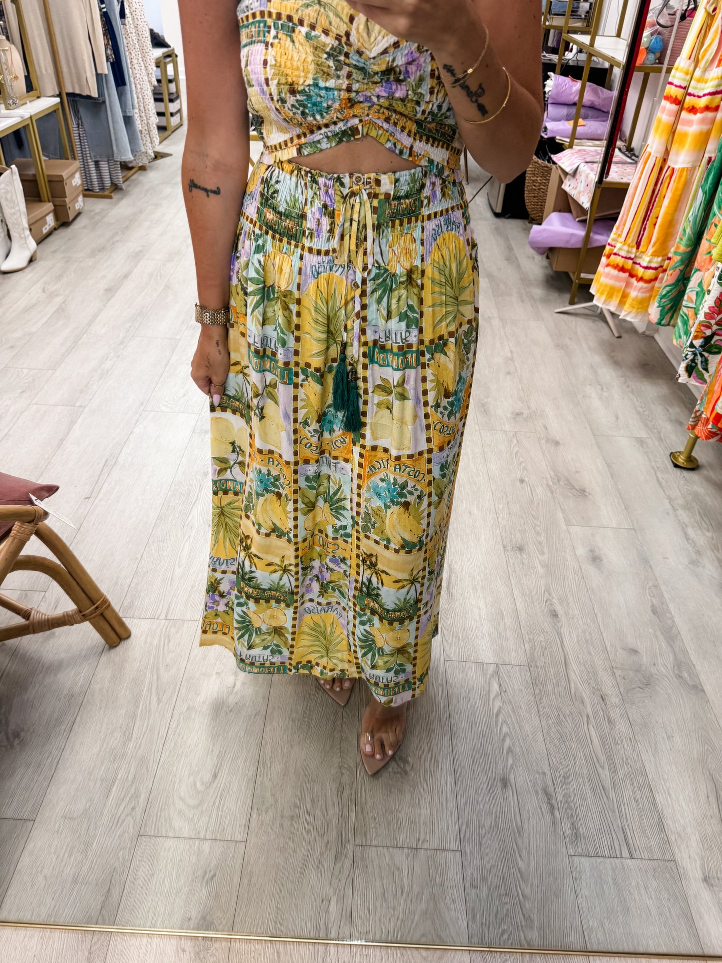 Isla Palma Smocked Skirt