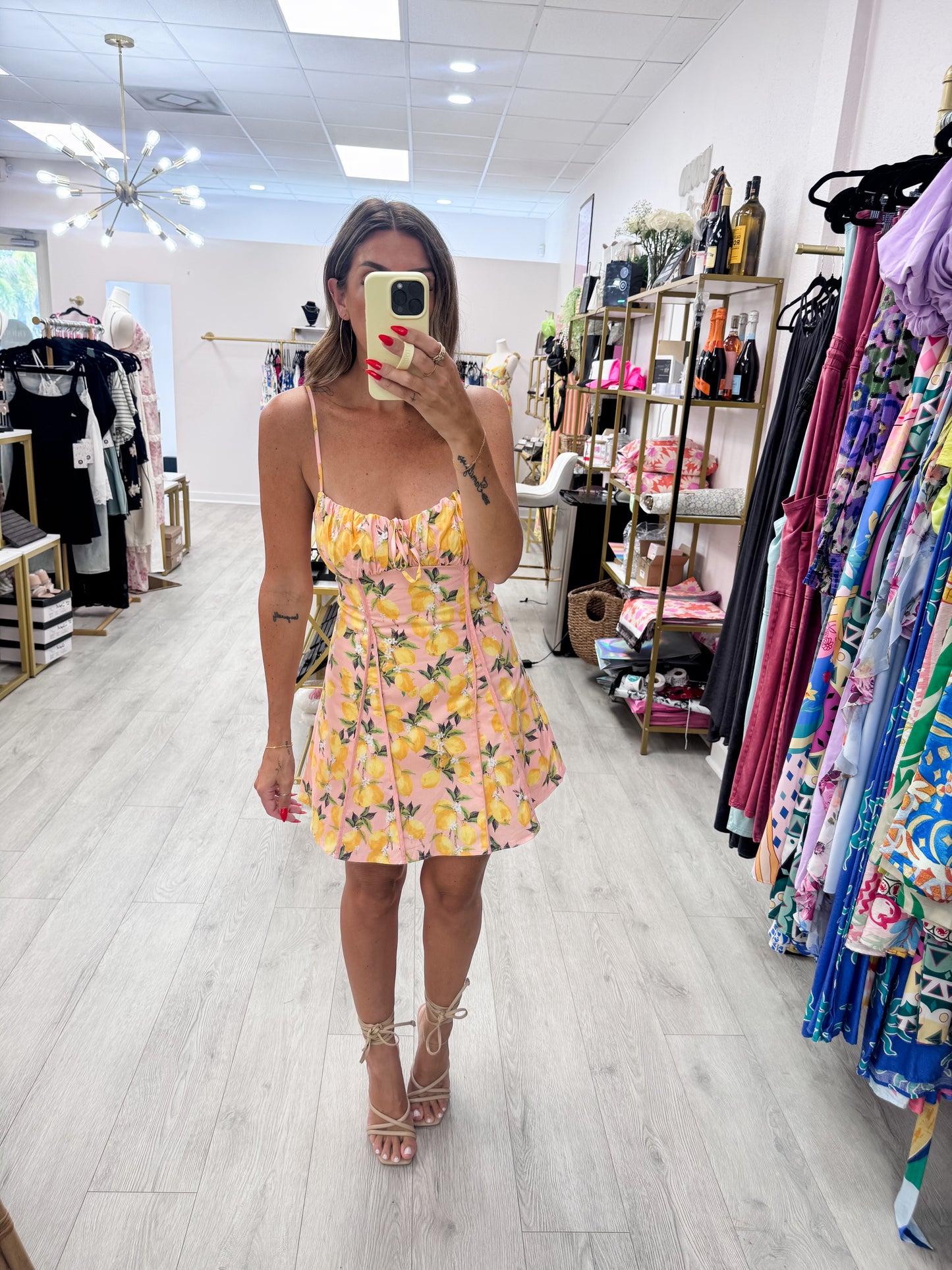 Pink Lemon Fit & Flare Dress
