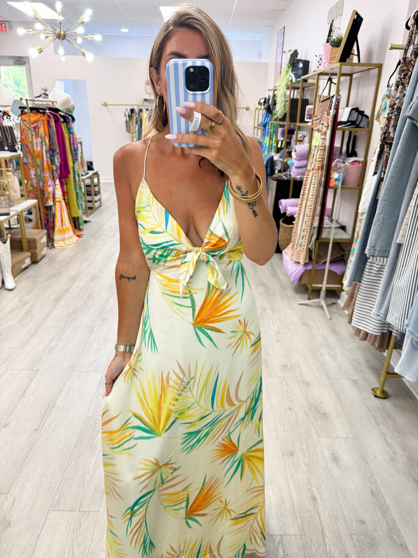 Dreamy Days Front Knot Maxi Dress