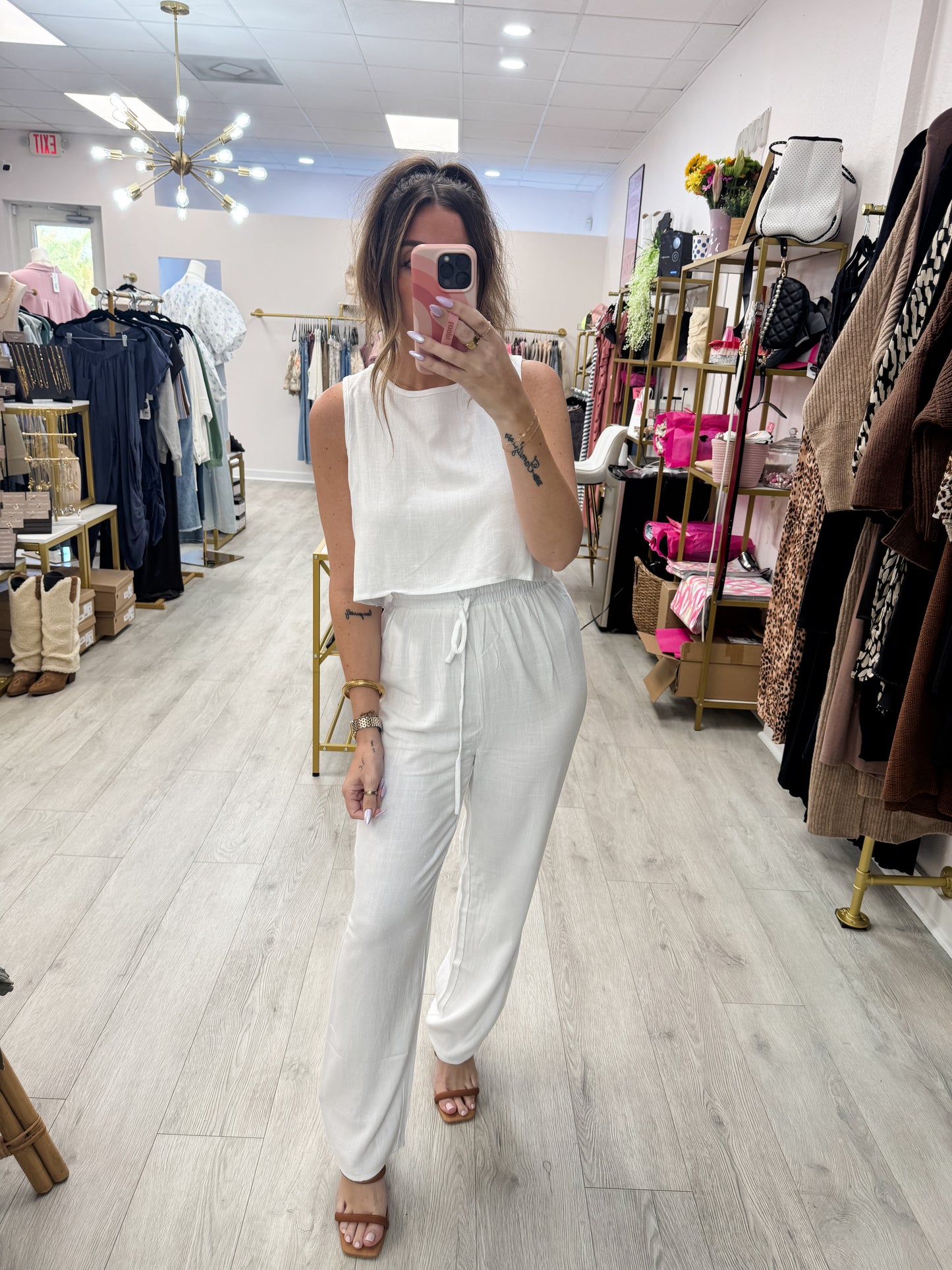 Sleeveless Top & Pants Set