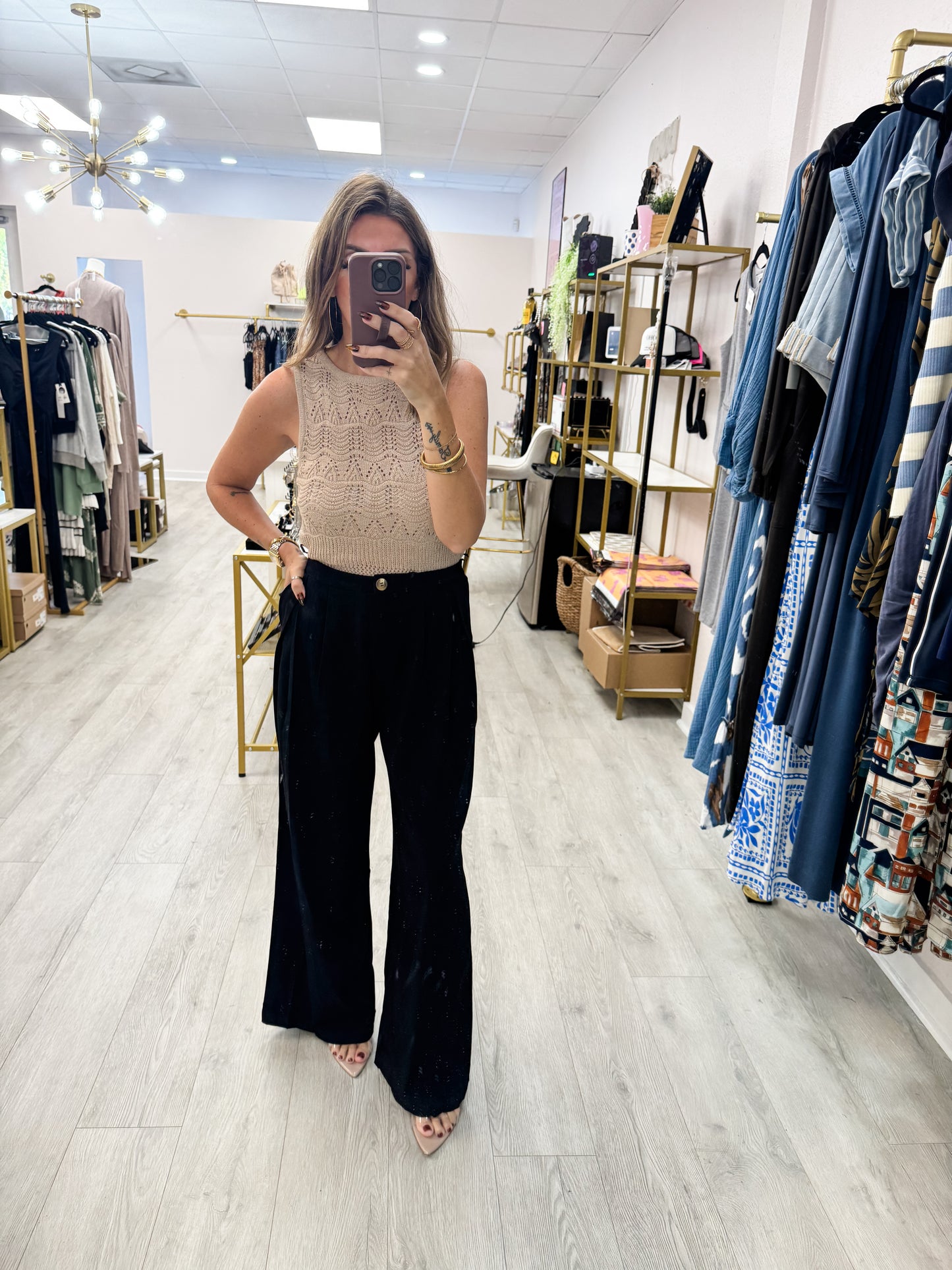 Black Wide Leg Trousers