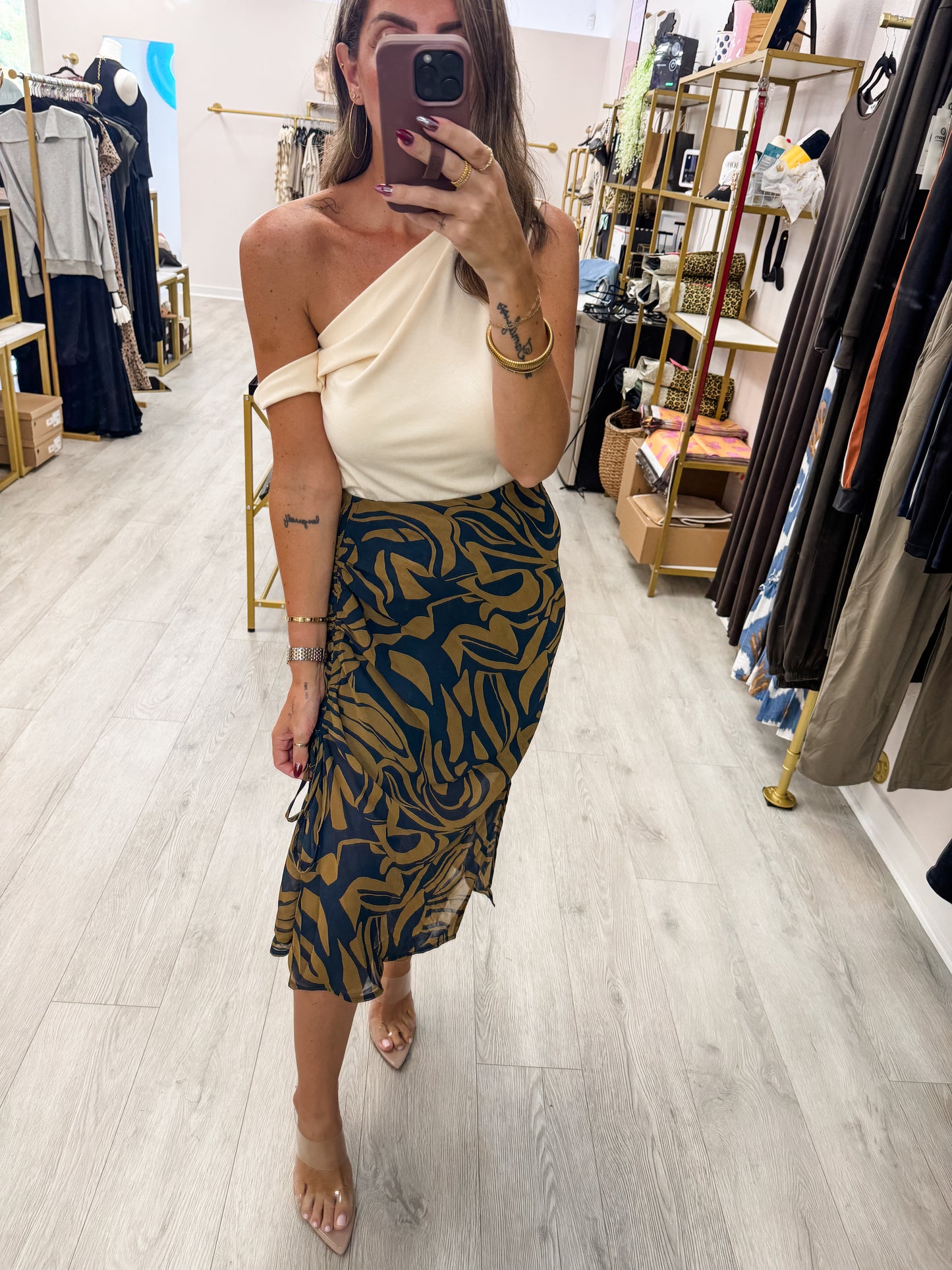 Vibe With Me Ruched Skirt
