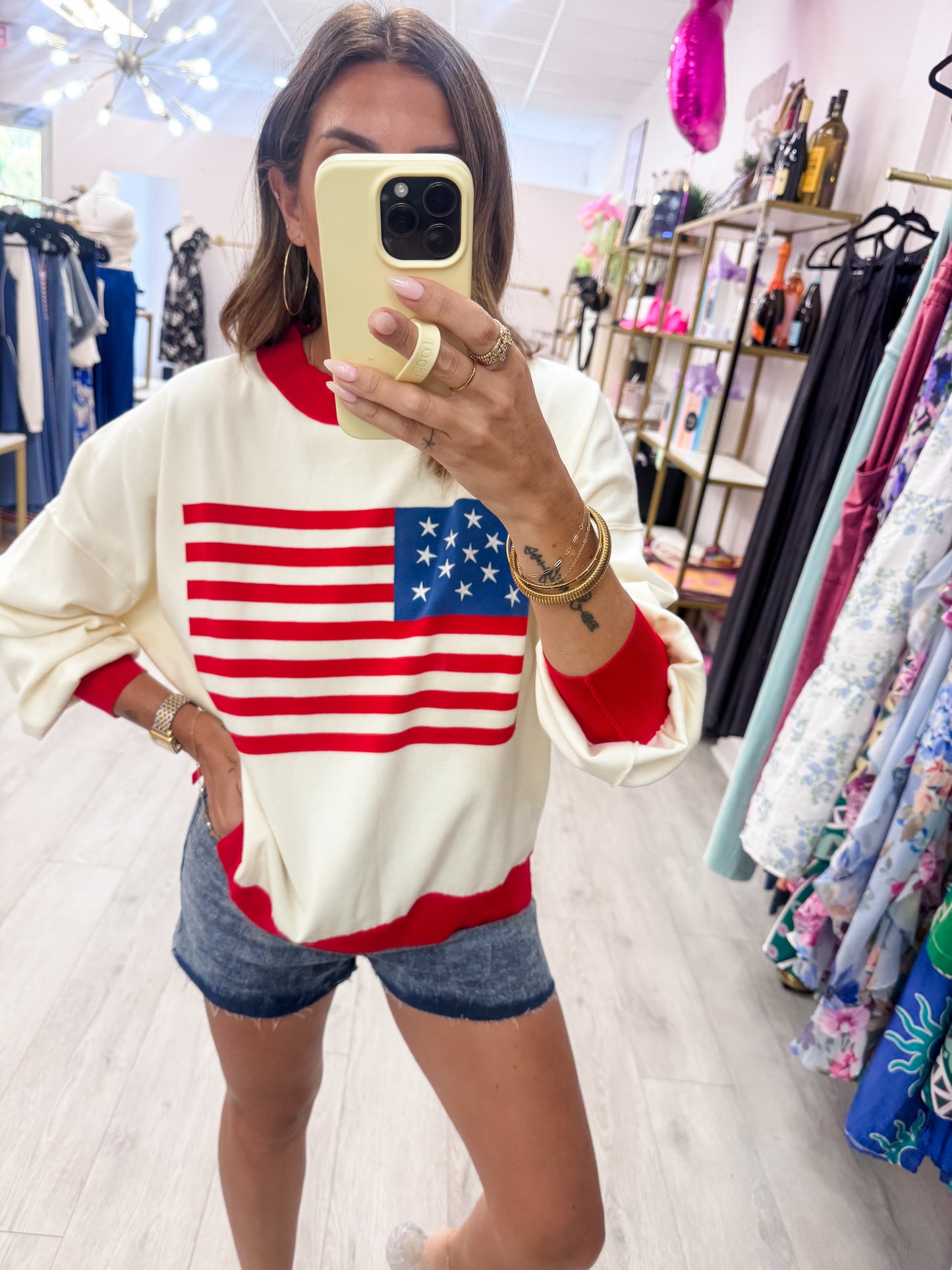 American Flag Sweatshirt