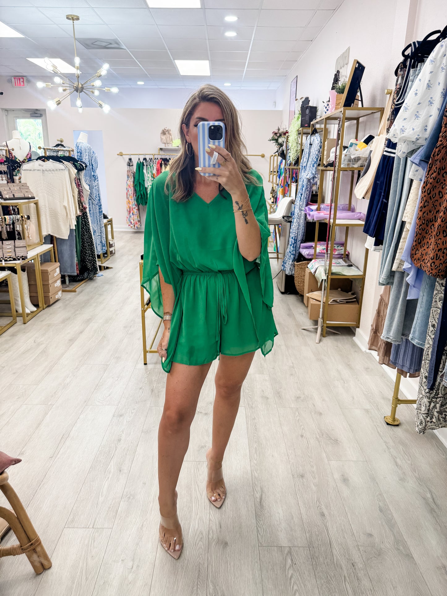 Green Vacation Romper