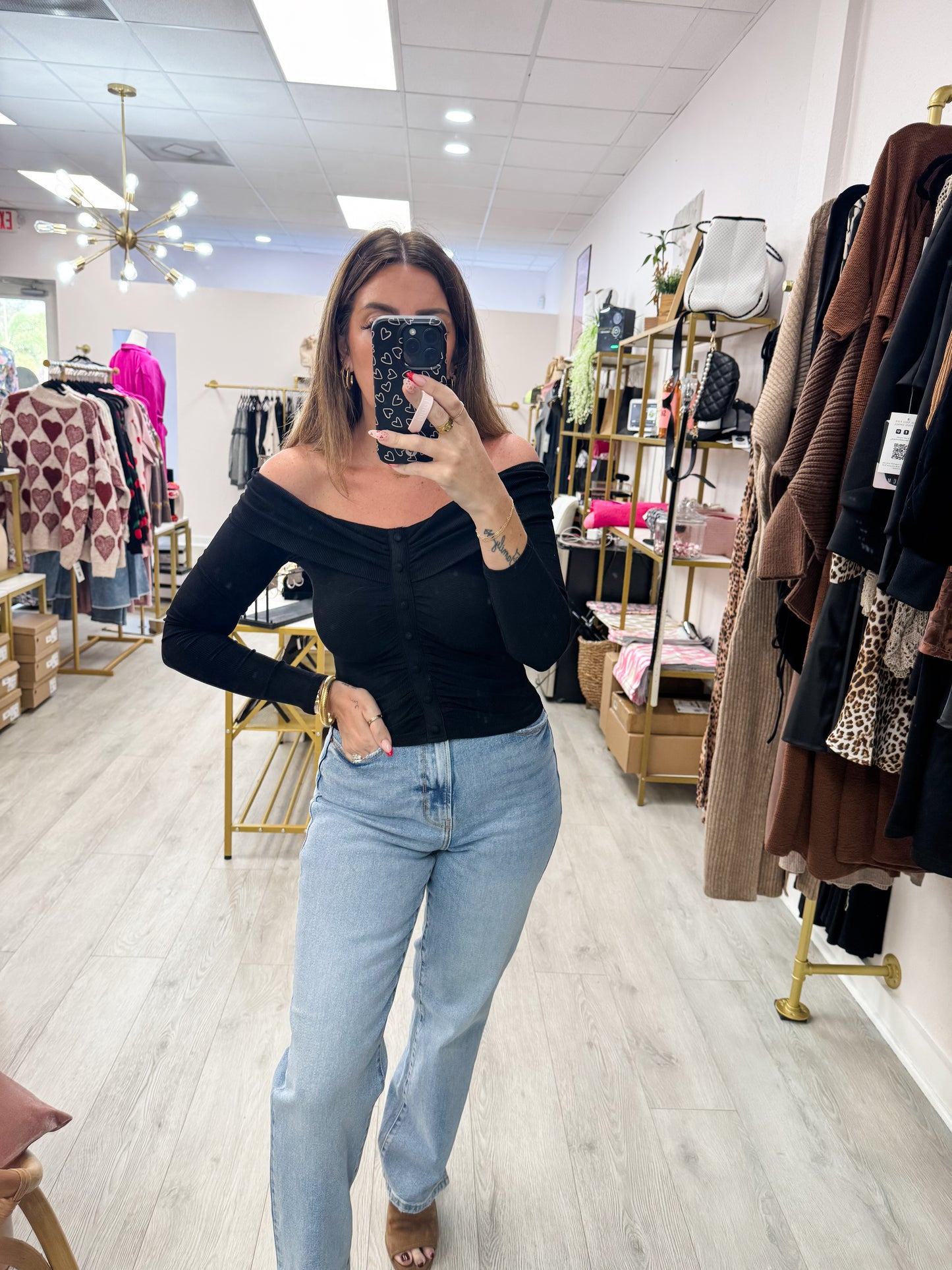 Solid Ruched Jersey Top