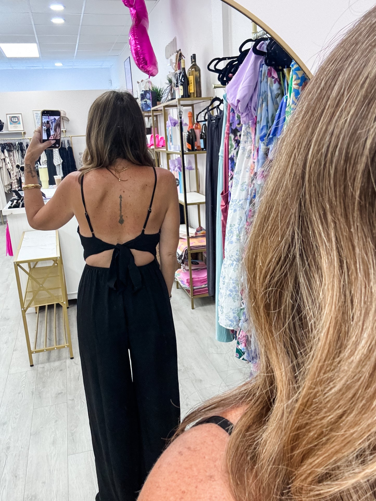 Black Airflow Wide Leg Jumpsuit