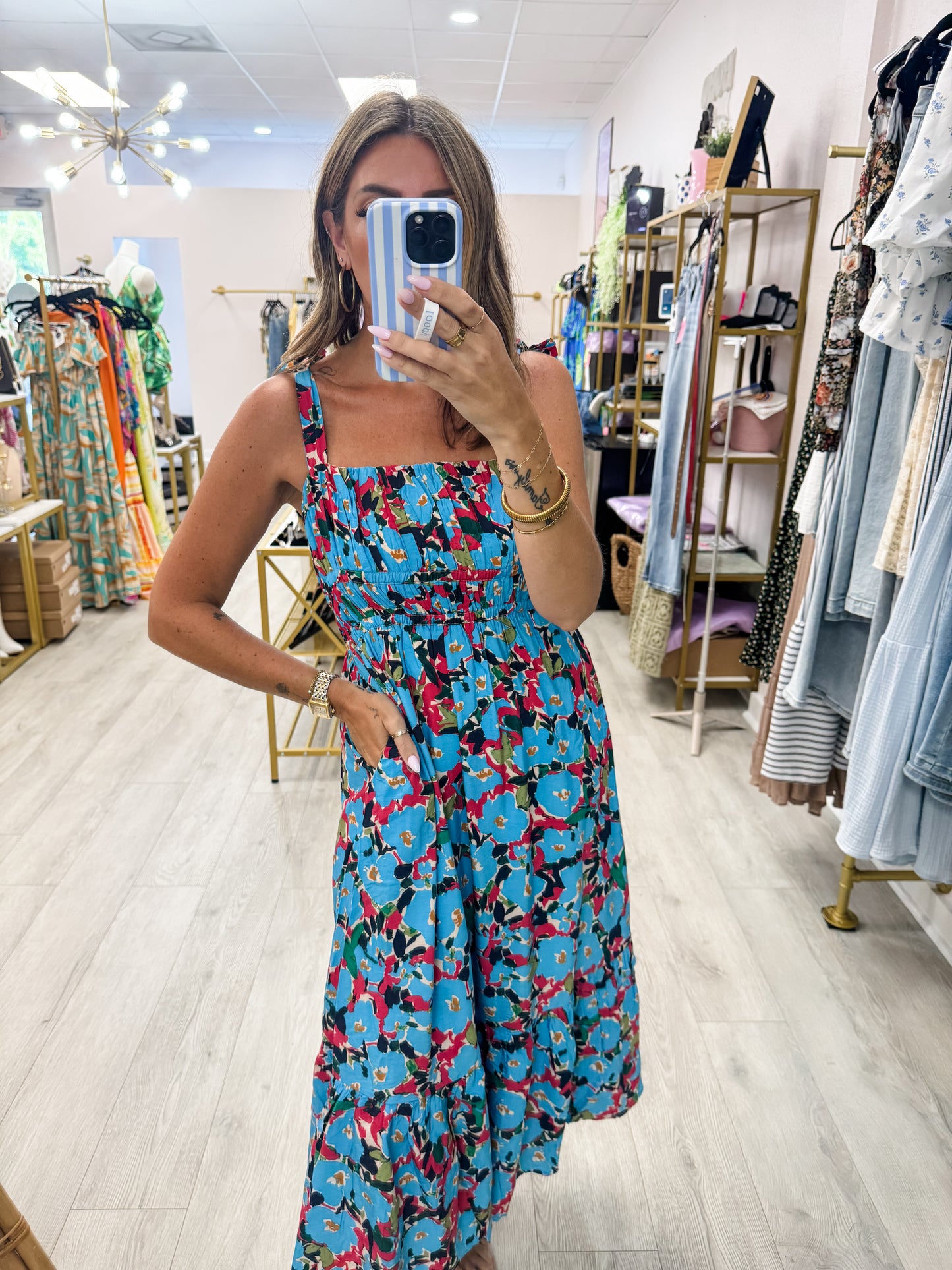 To The Sky Fit & Flare Dress