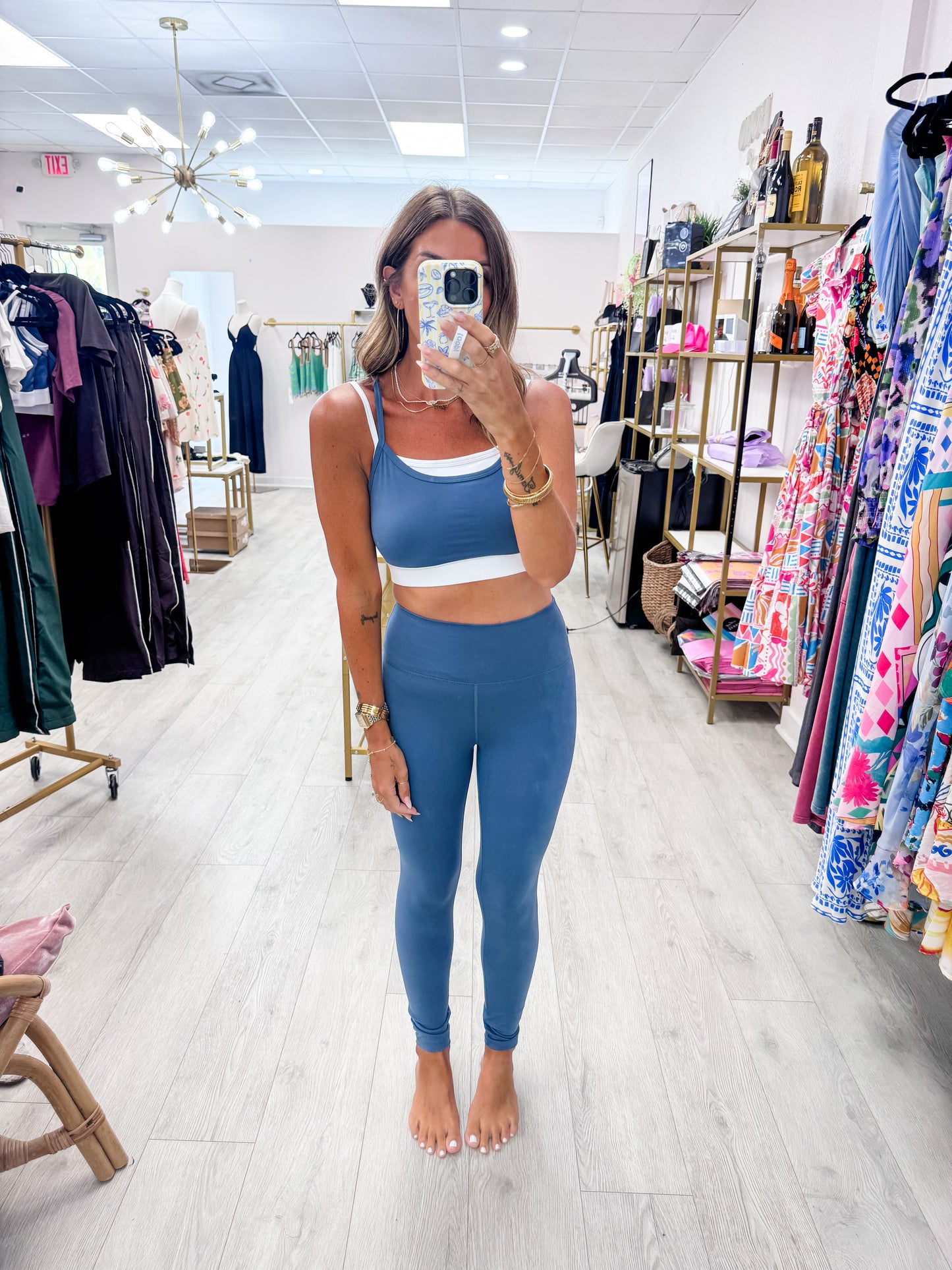 Ocean Venice Contrast Double Strap Sports Top