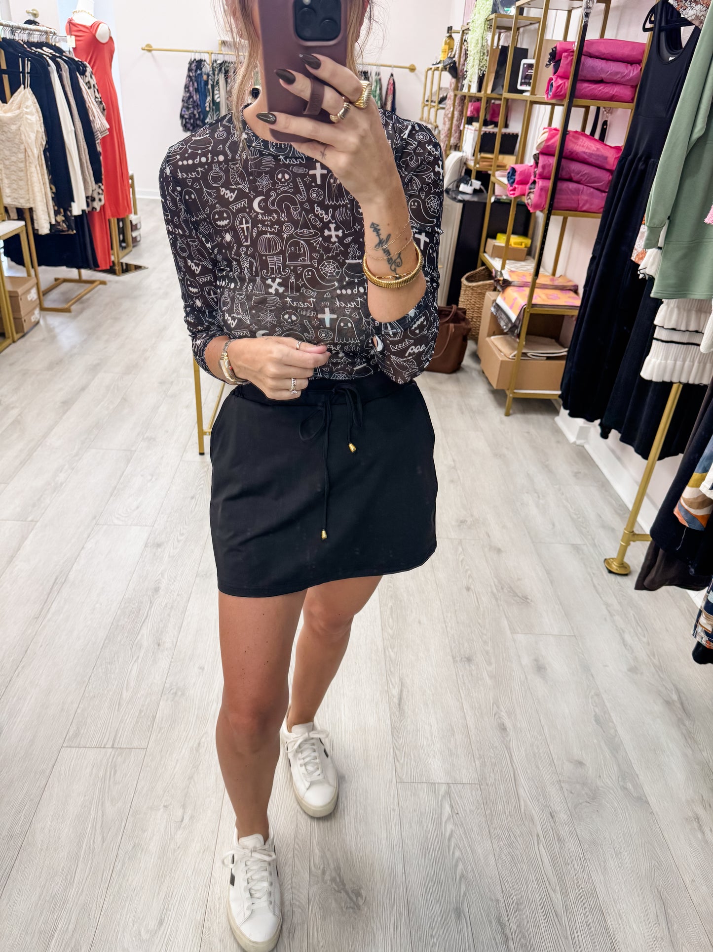 After Dark Black Skort