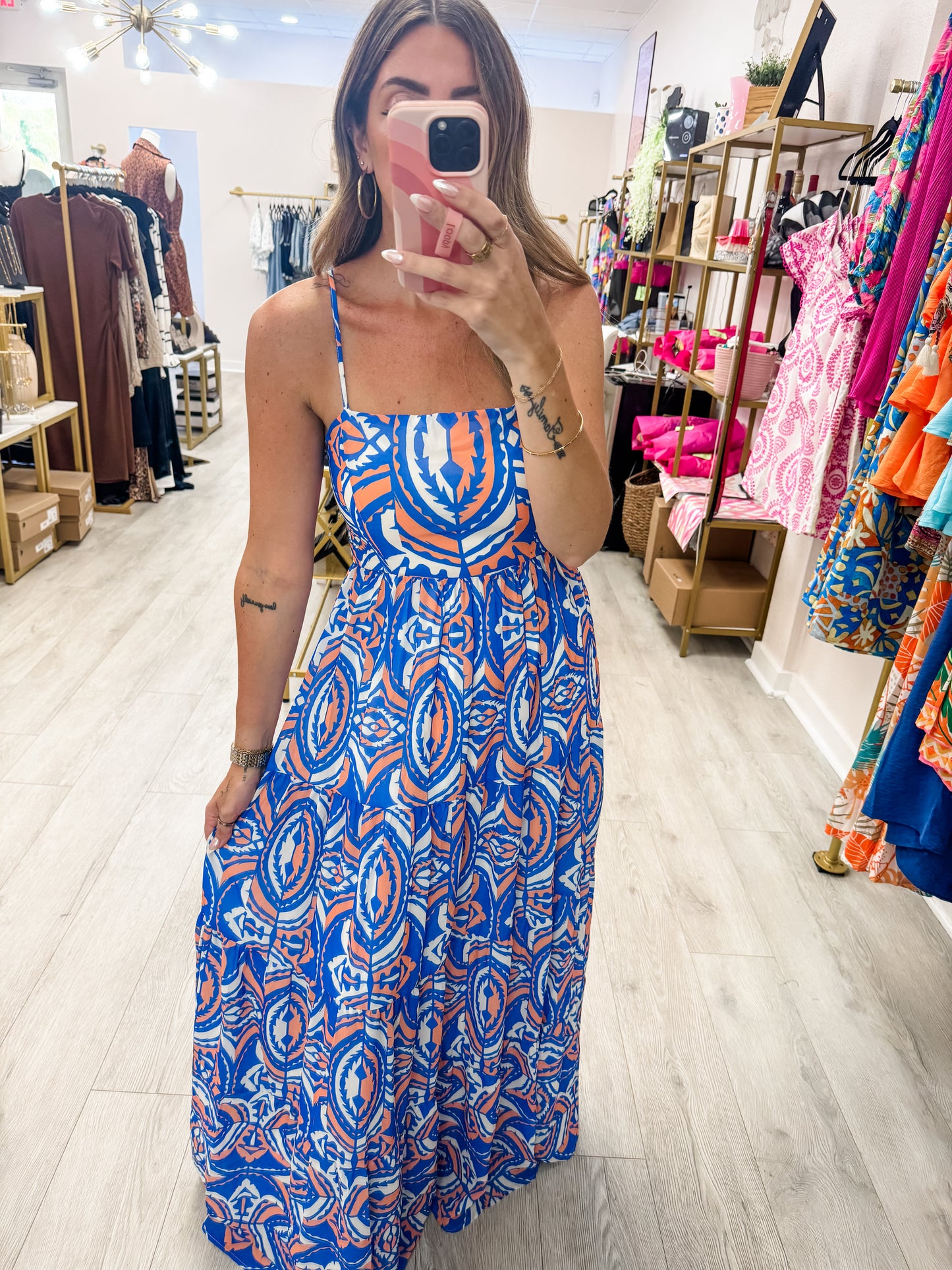 Blue Coral Maxi Dress