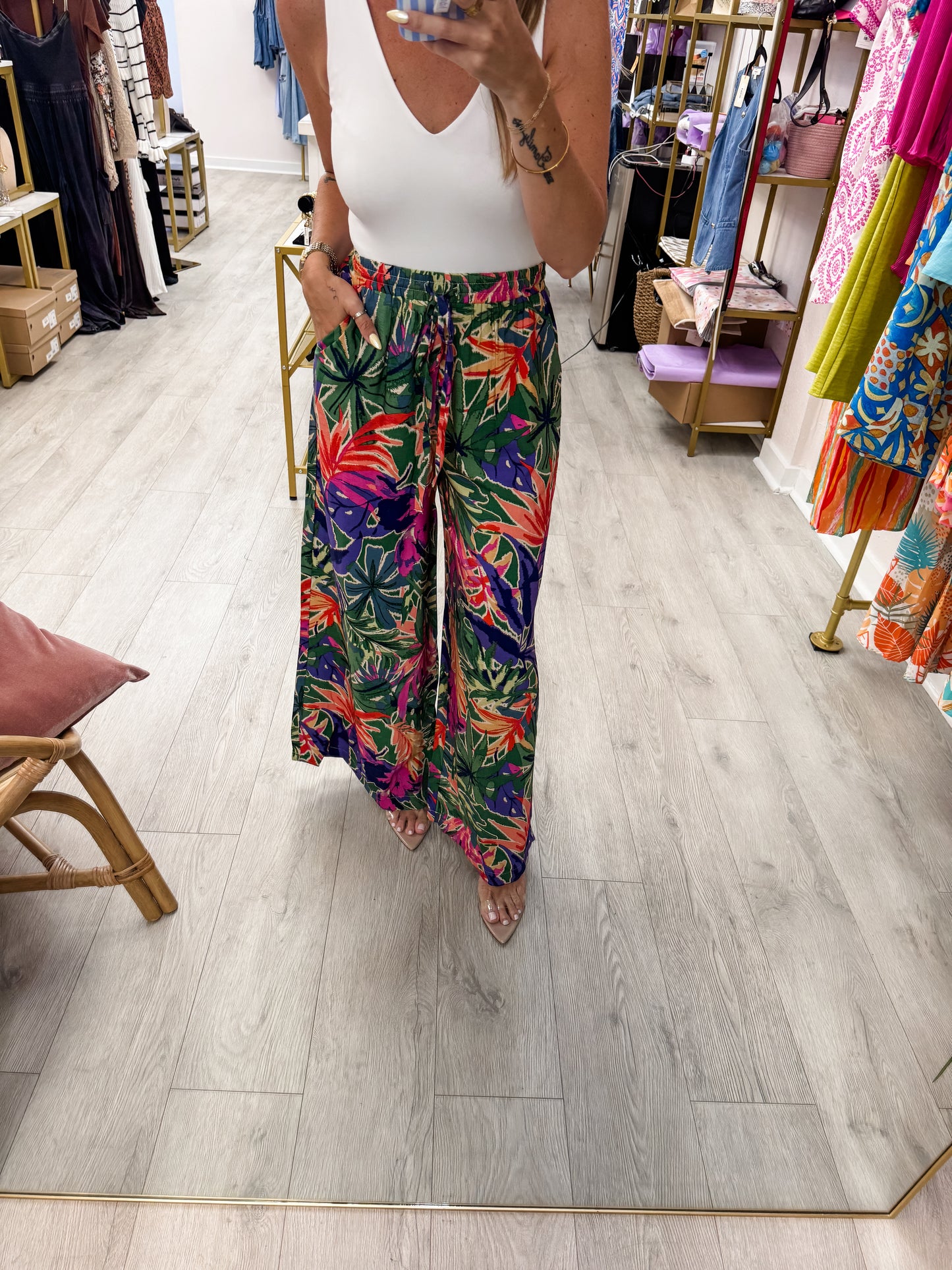 Hawaii Tropical Print Pants