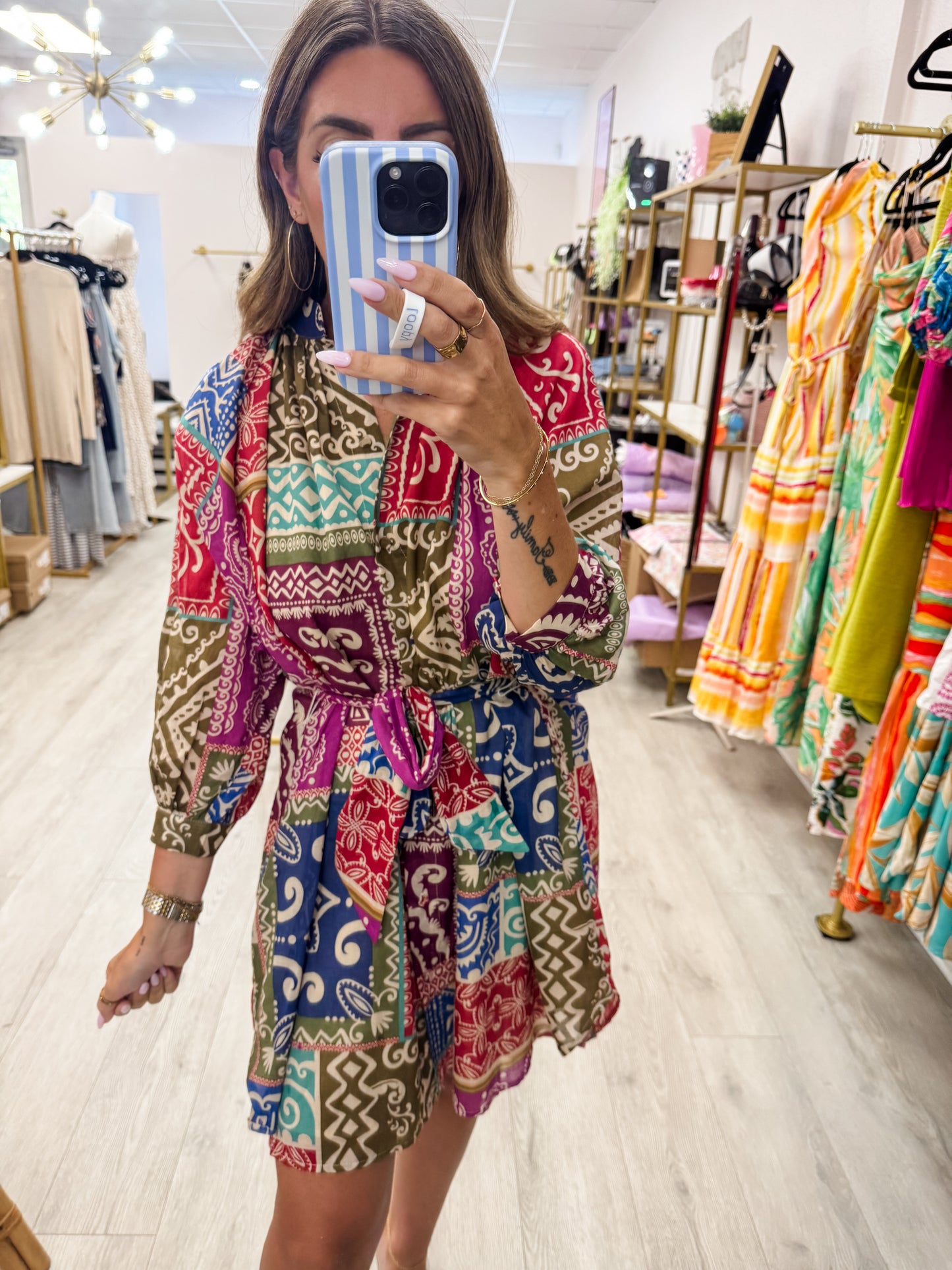 All Clear Printed Shirt Dress