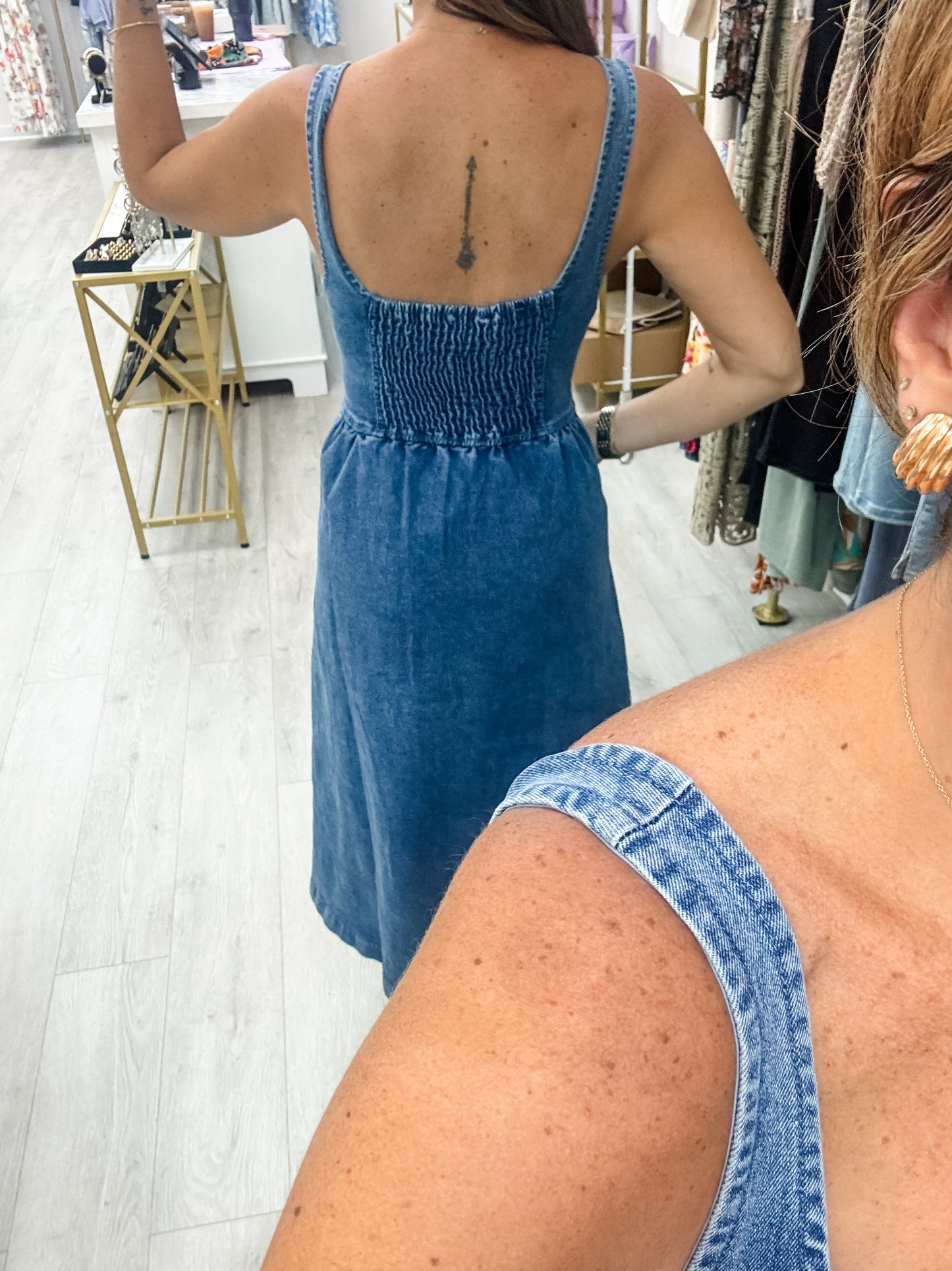 Denim Button Down Dress