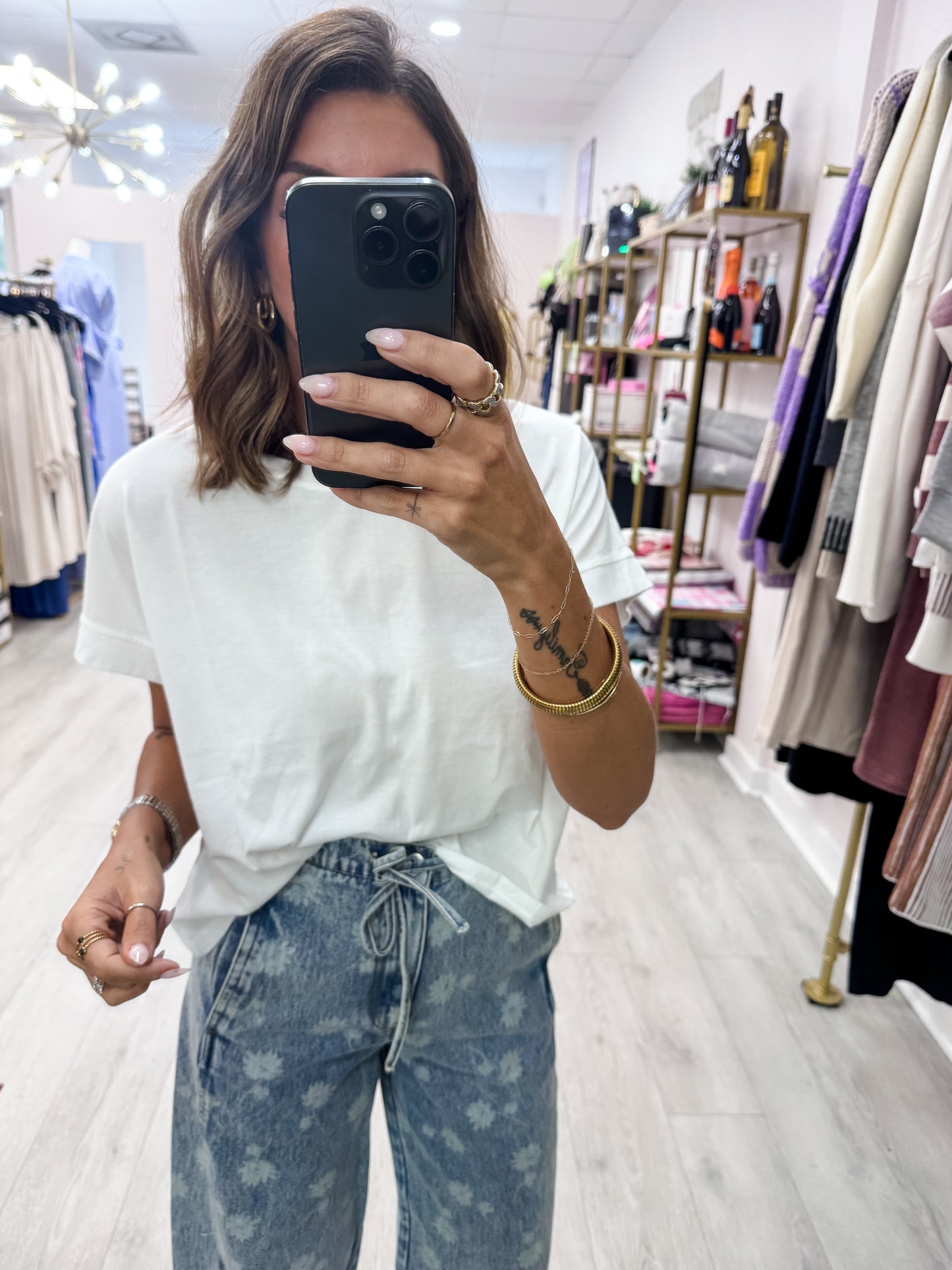 White Boxy Tee