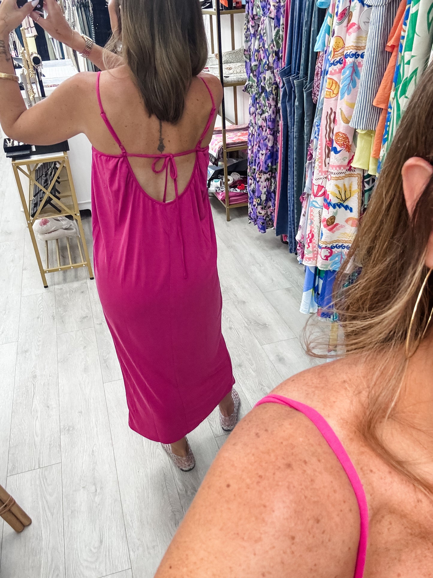 Jam Tie-Back Midi Dress