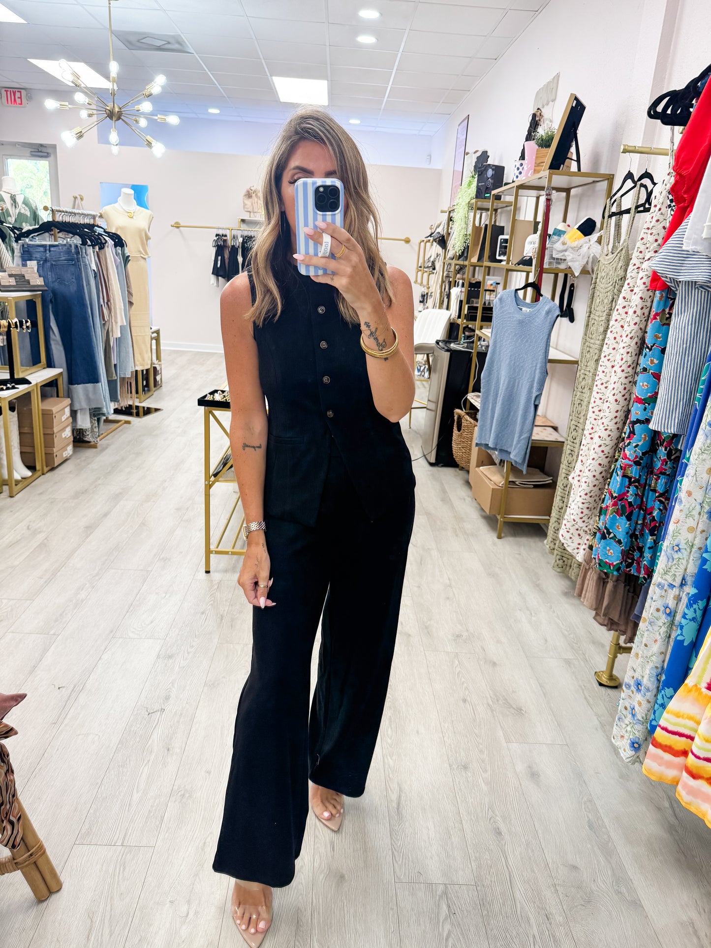 Black Vest Set