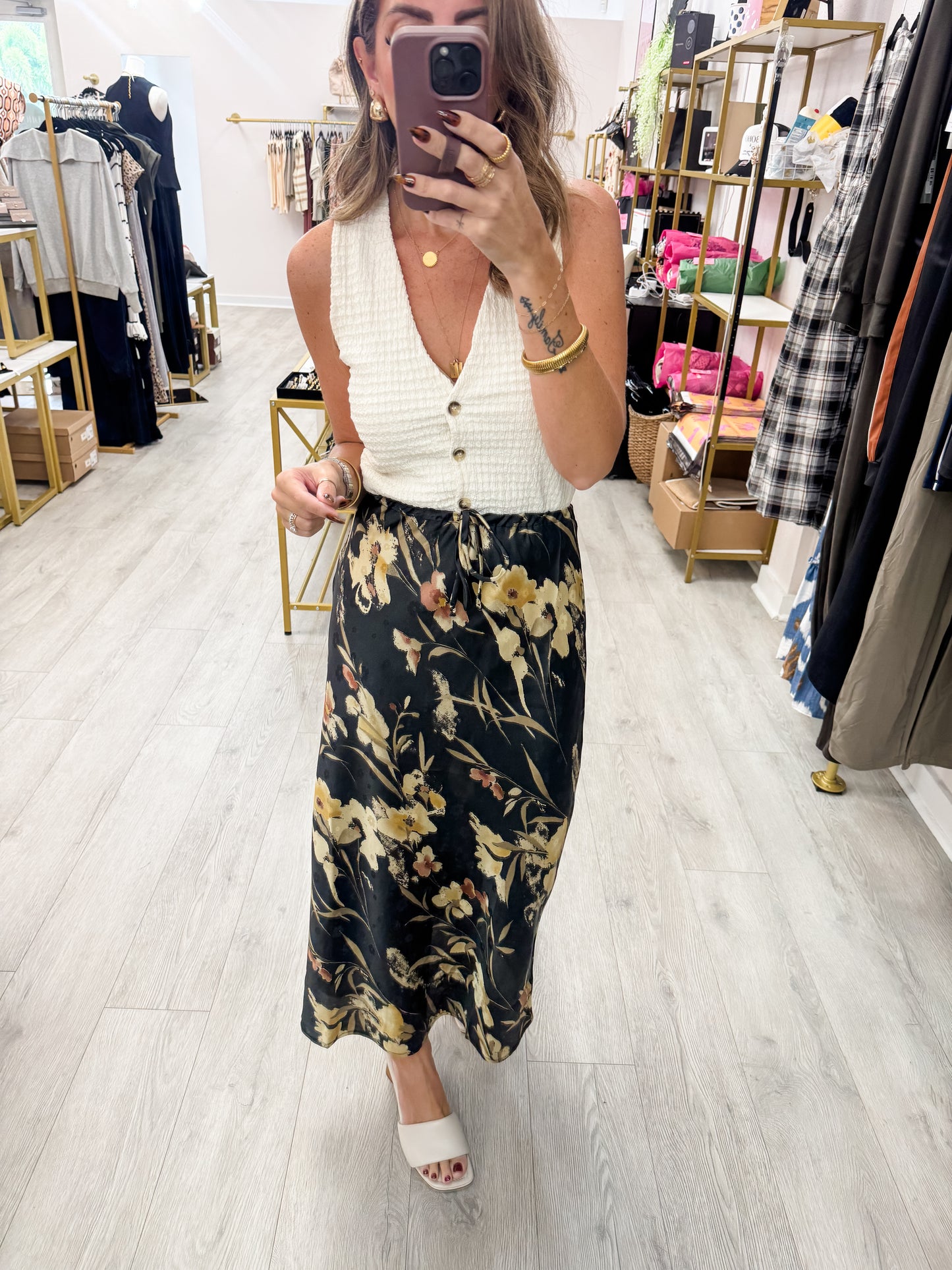 Floral Print Skirt