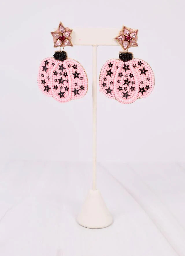 Pink Pumpkin Earrings