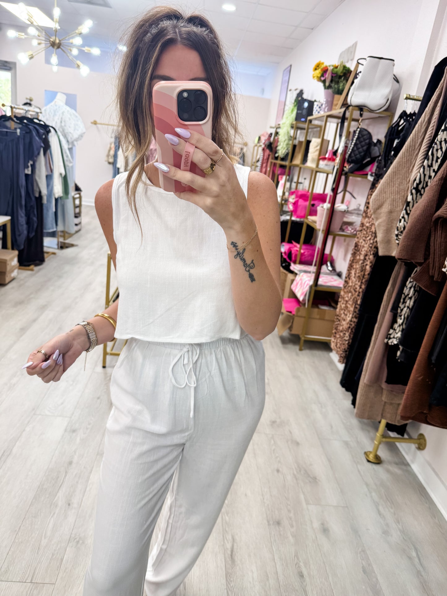 Sleeveless Top & Pants Set