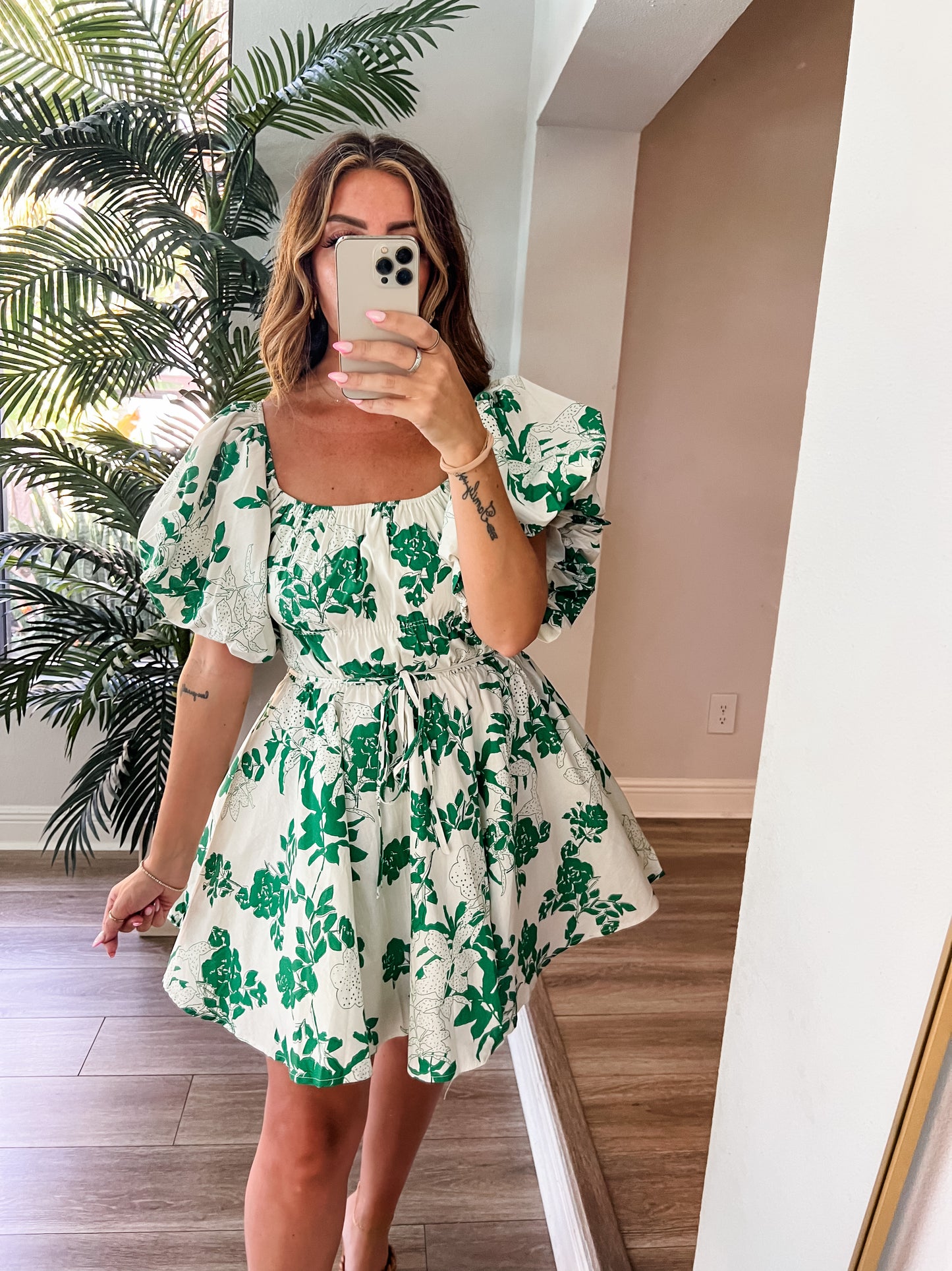 The Green Floral Dress