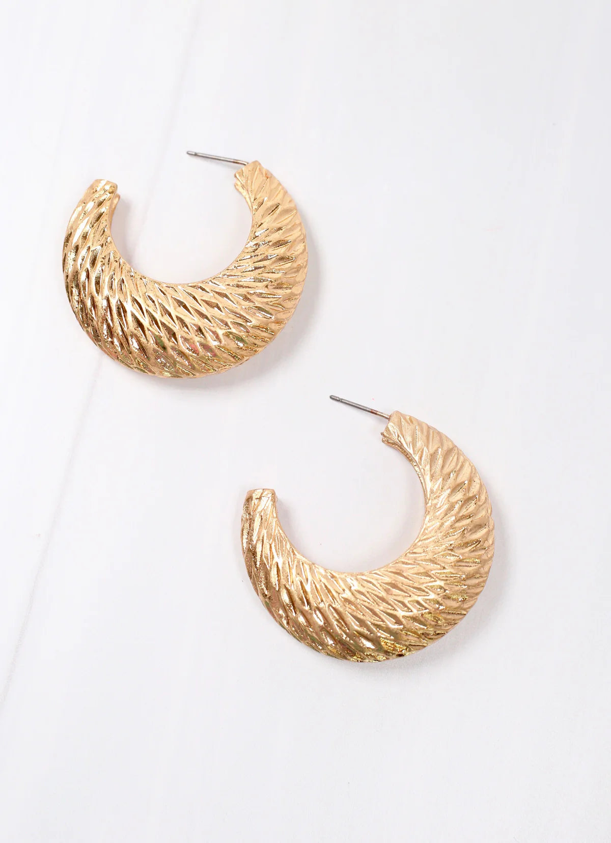 Eddie Textured Hoop Earrings