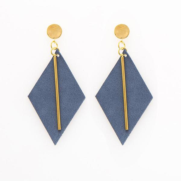 Leather Diamond Earrings