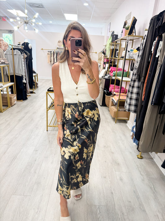 Floral Print Skirt