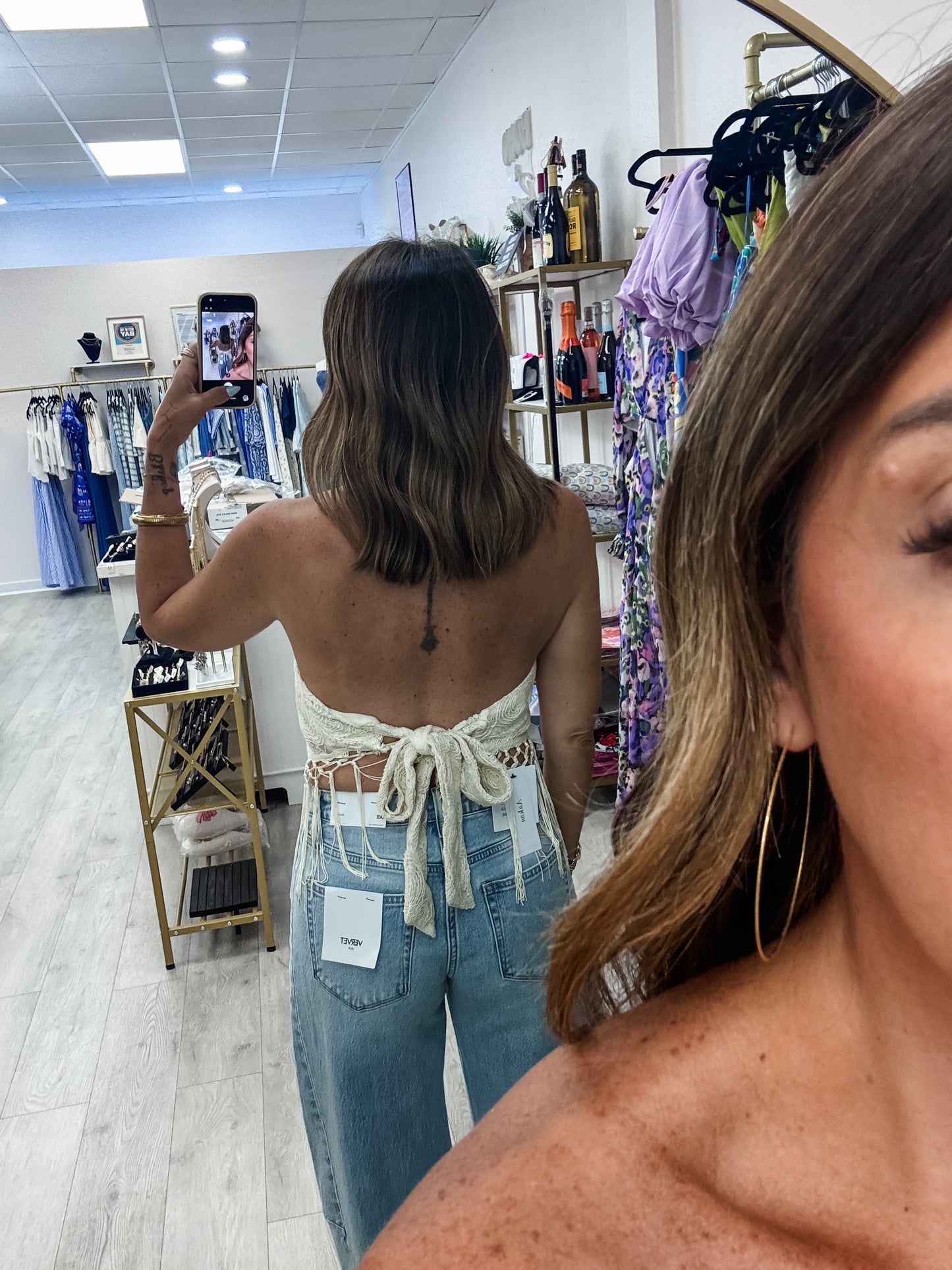 Fringe Tie-Back Top