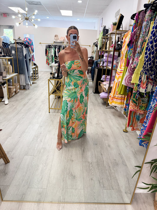 In the Clear Tropical Maxi Dress