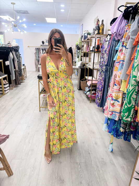 Resort Vacation Floral Maxi Dress