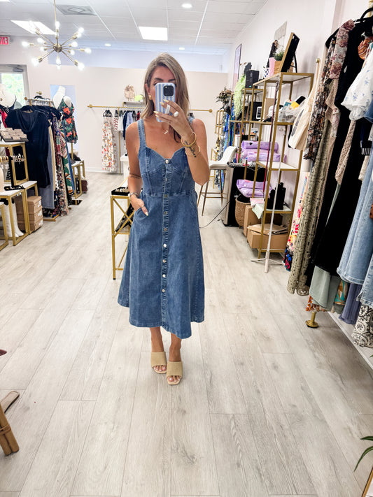 Denim Button Down Dress