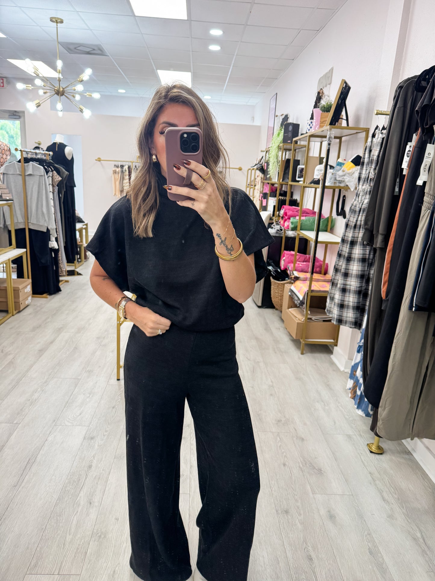 Comfy Mock Neck Top & Pants SET