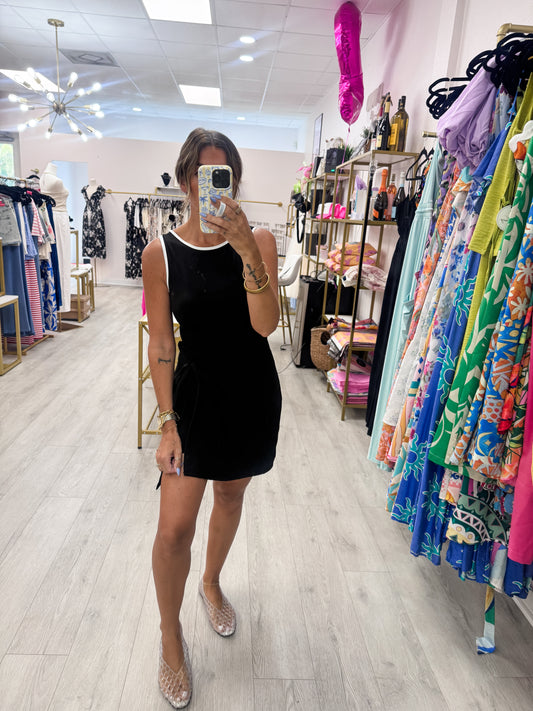 Black & White Binding Active Skort Dress