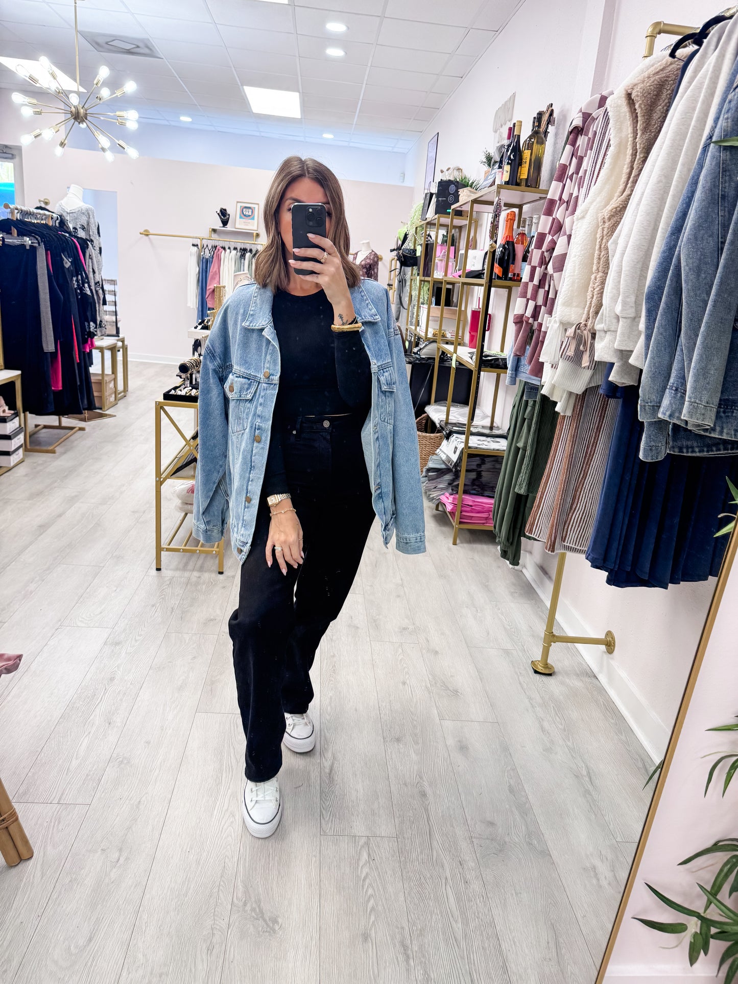 Boxy-Cut Denim Jacket