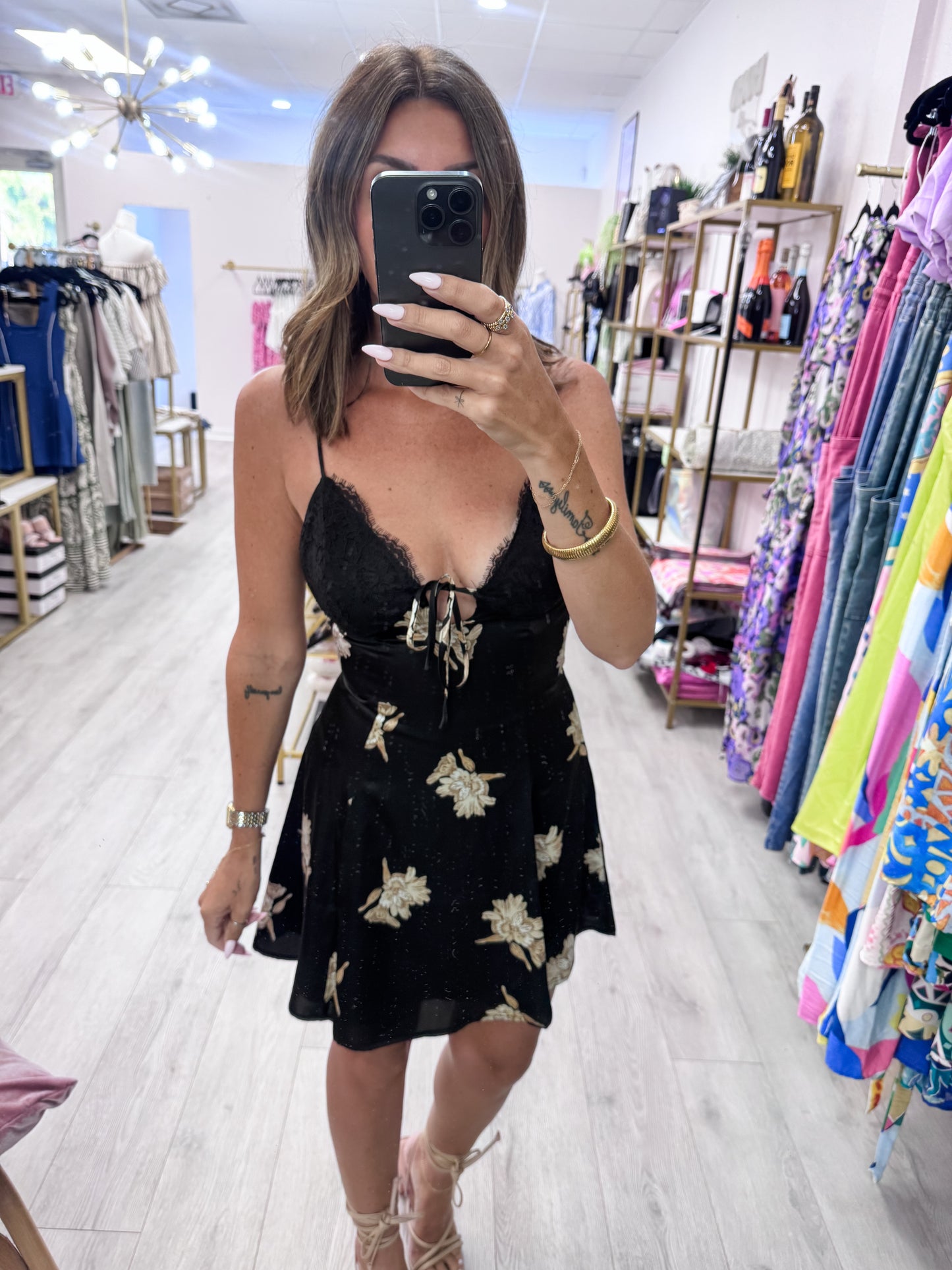 Lace Detailed Swing Dress