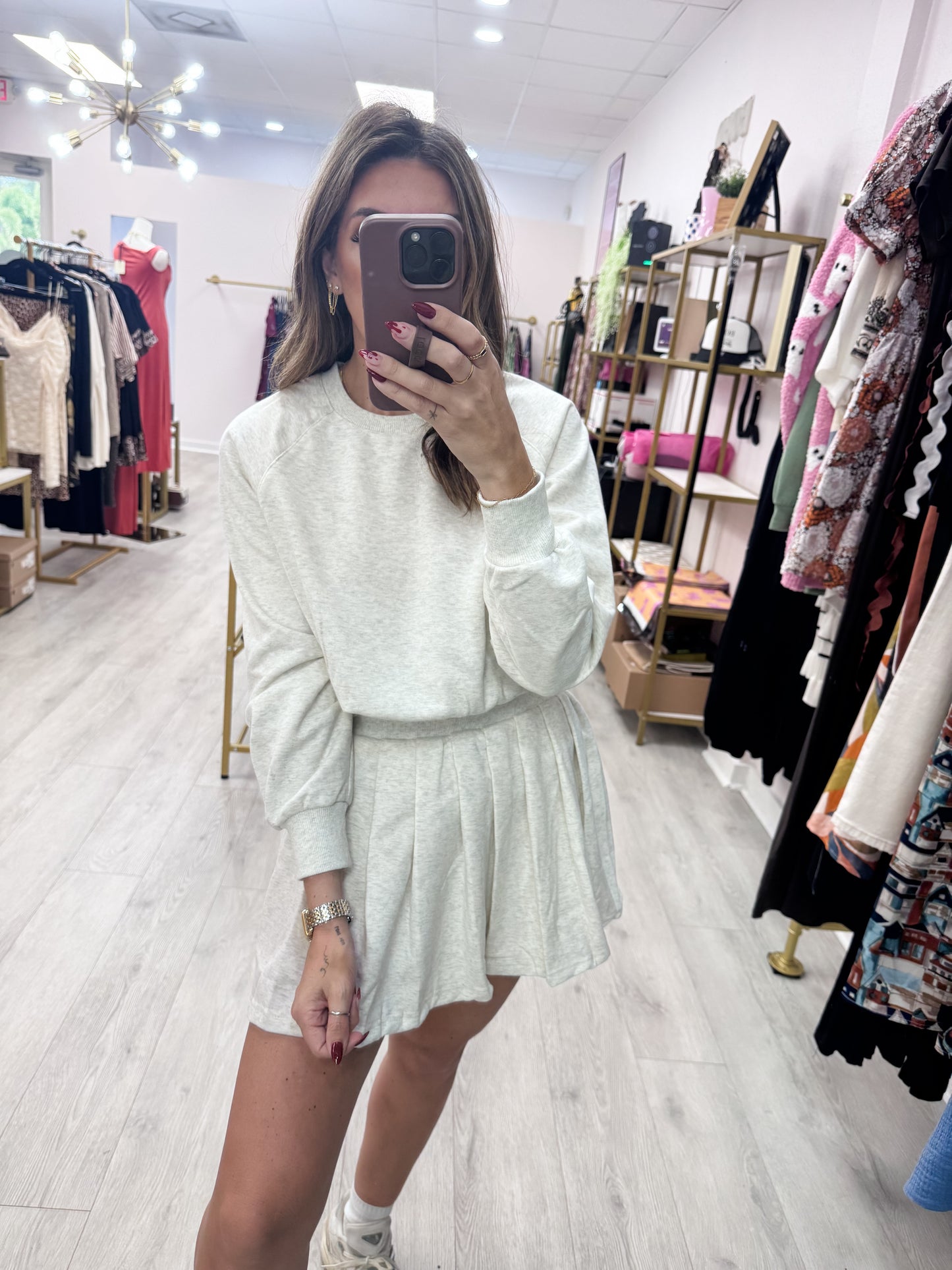 Crewneck & Skort Set