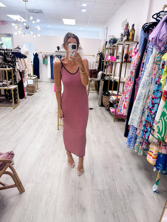 Harbor Stripe Knit Midi Dress