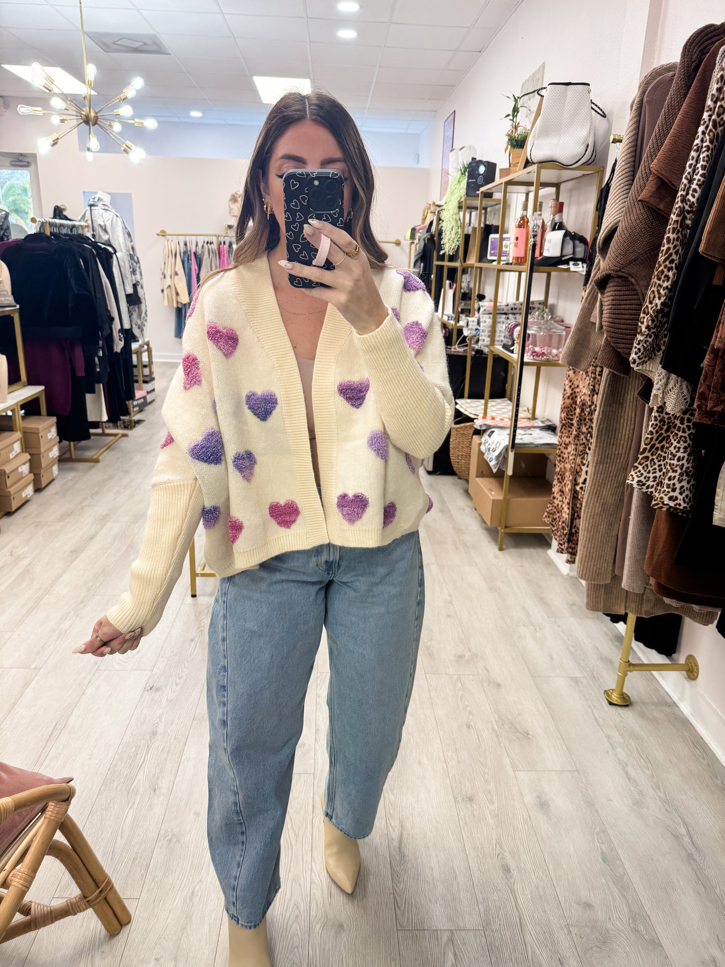 Ombre Heart Cardigan