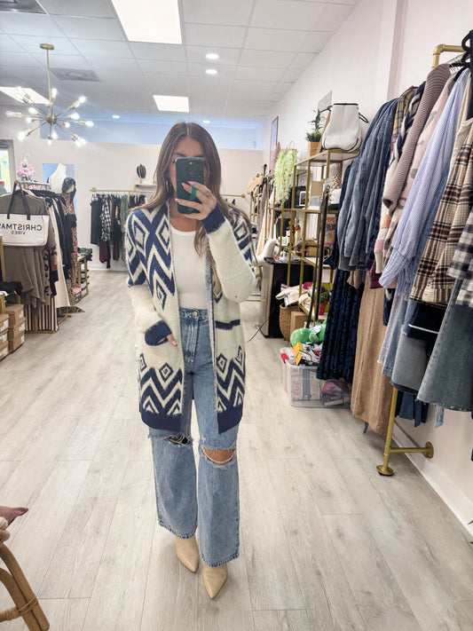 Diamond Long Cardigan